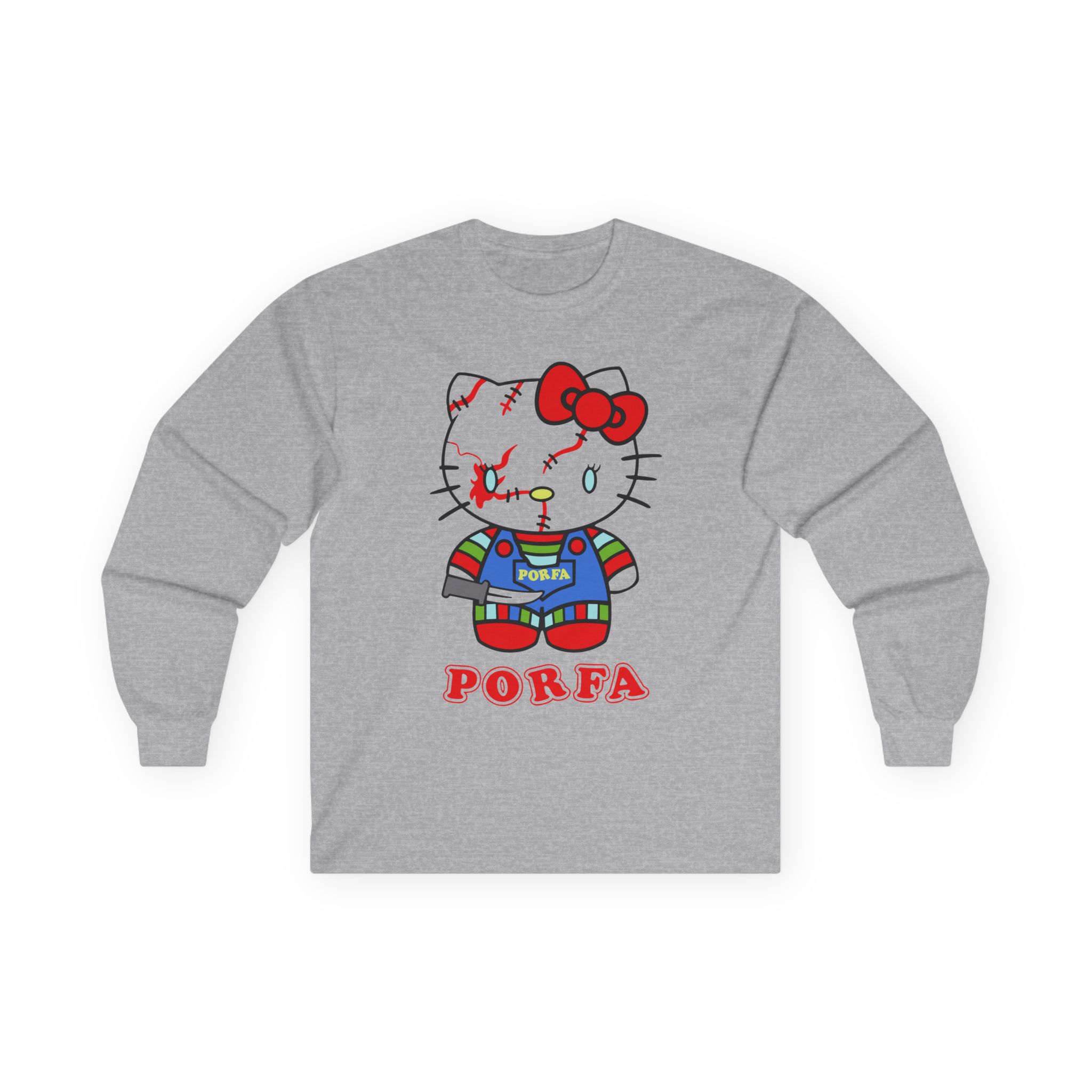 Porfa Hello Kitty Halloween Unisex Ultra Cotton Long Sleeve Tee