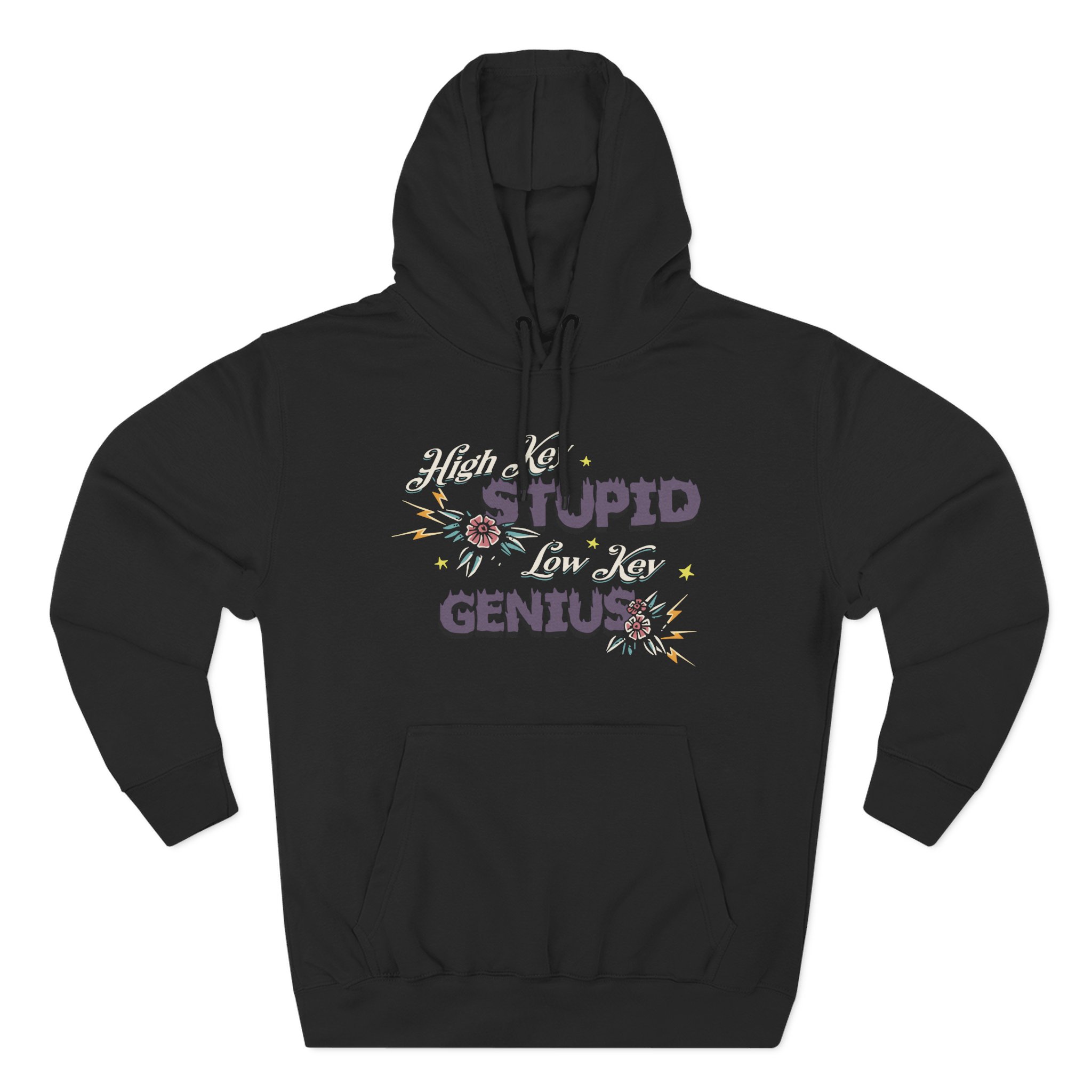 Kallmekris High Key Stupid Genius Three-Panel Fleece Hoodie
