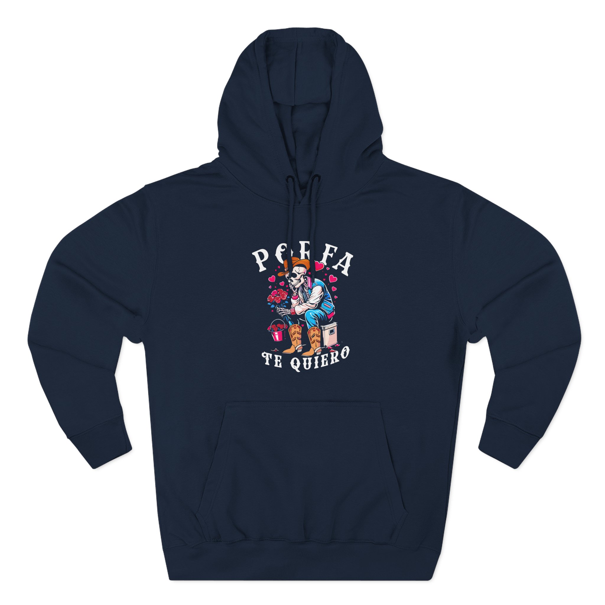 Porfa Skeleton Favor Te Quiero Three-Panel Fleece Hoodie