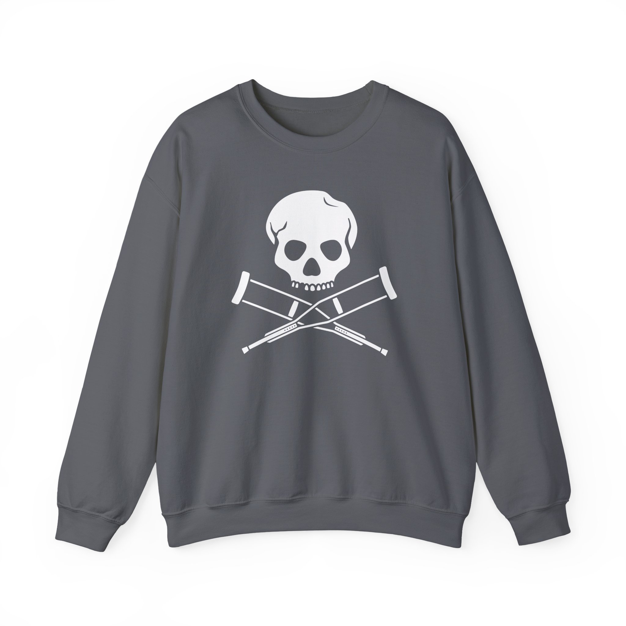 Jackass Skull and Crutches Unisex Heavy Blendâ„¢ Crewneck Sweatshirt