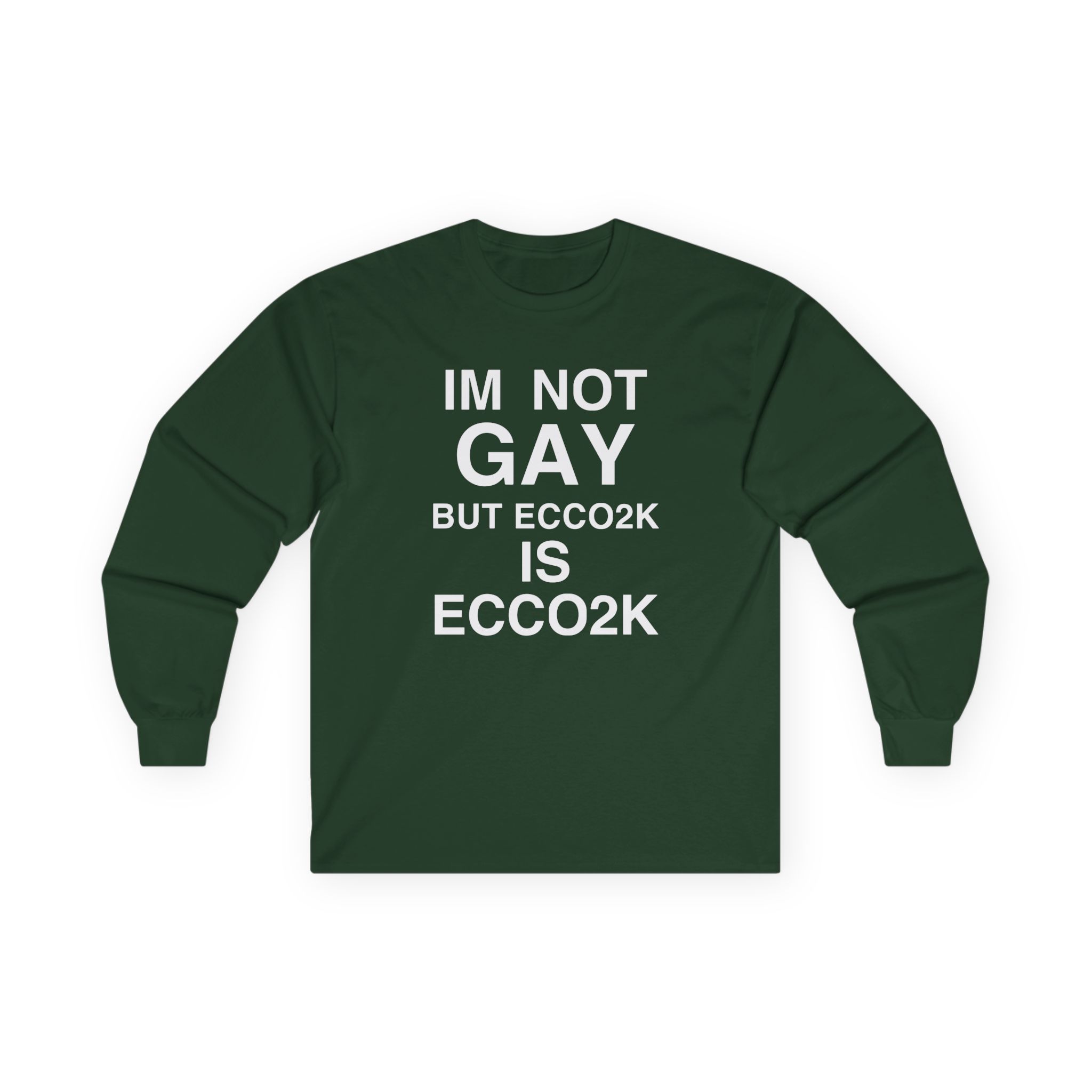 Ecco2k, I’m Not Gay but Ecco2k is Ecco2k Unisex Ultra Cotton Long Sleeve Tee