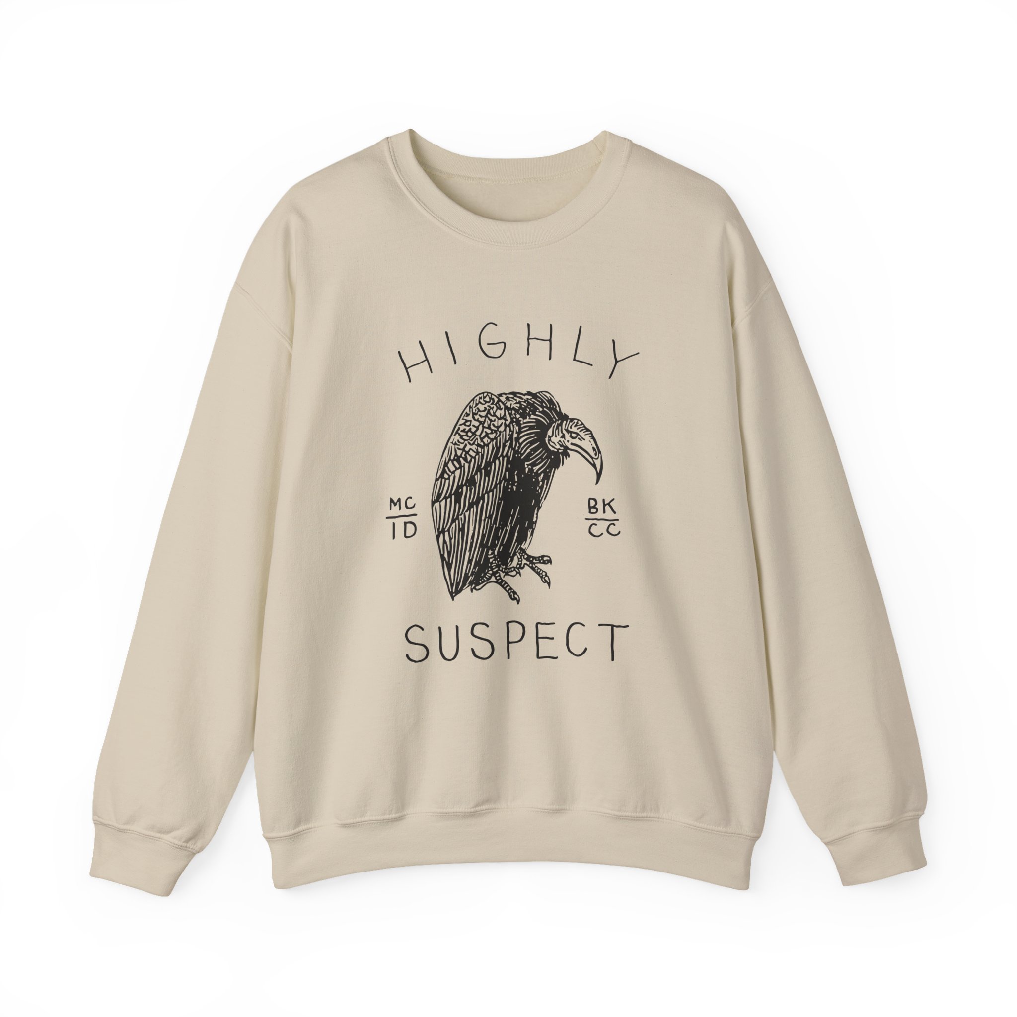Highly Suspect Vulture Natural Unisex Heavy Blend Crewneck Sweatshirt
