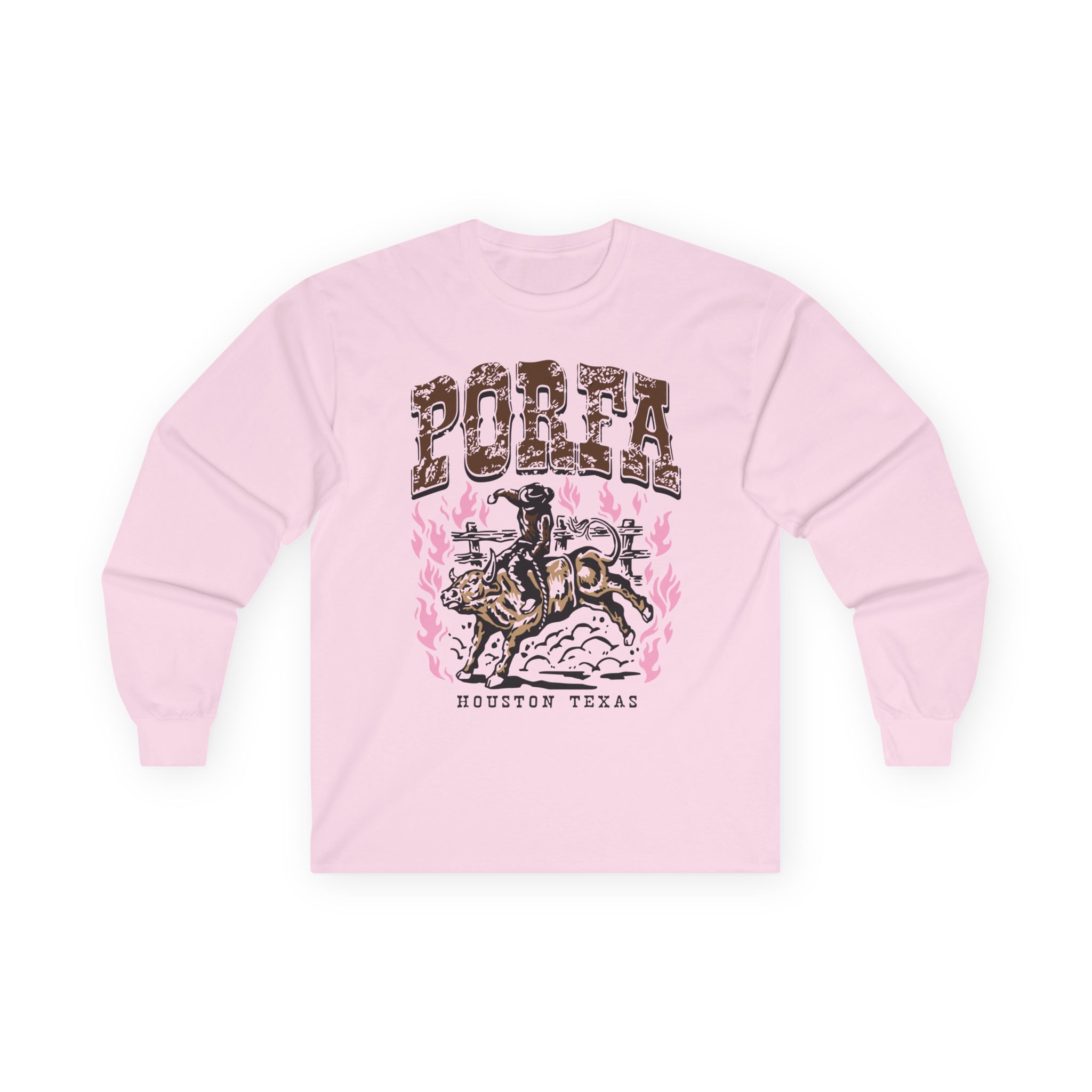 Porfa Houston Texas Unisex Ultra Cotton Long Sleeve Tee