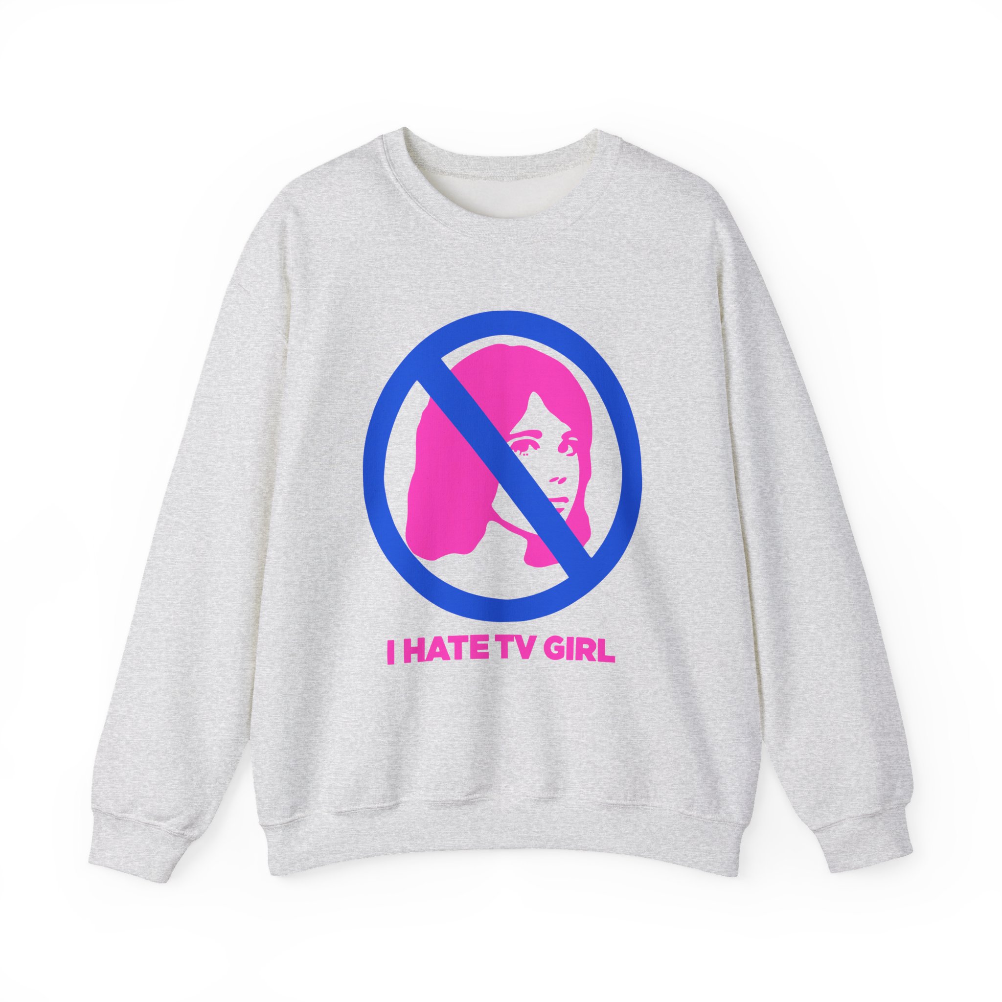 I Hate Tv Girl Unisex Heavy Blendâ„¢ Crewneck Sweatshirt