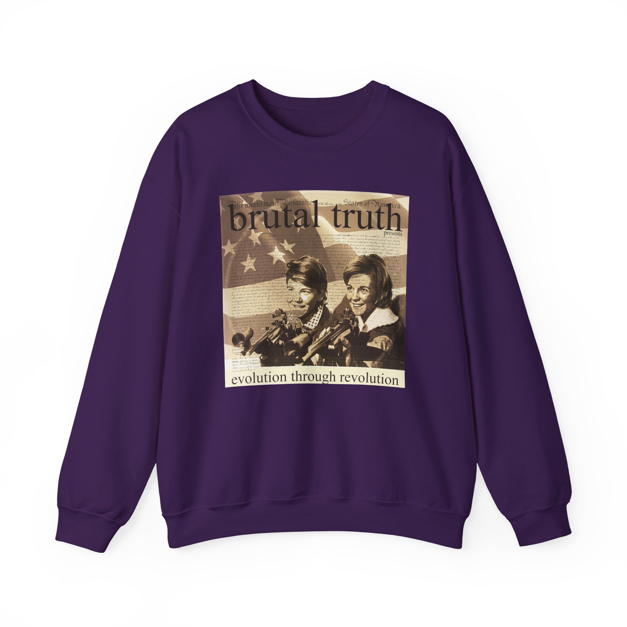 Brutal Truth Evolution Through Revolution Unisex Heavy Blend Crewneck Sweatshirt