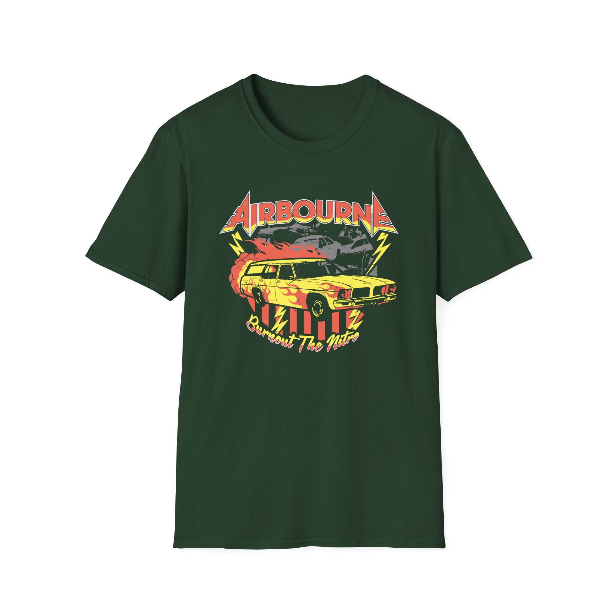 Airbourne Burnout the Nitro Unisex Softstyle T-Shirt