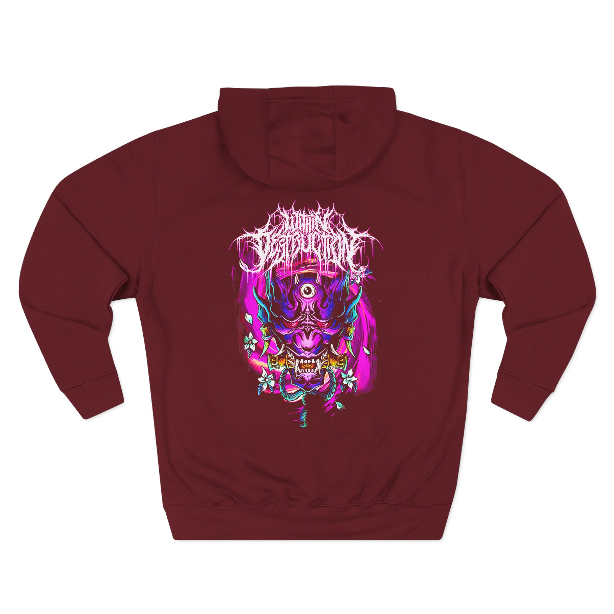 Within Destruction Demon Mask Three-Panel Fleece Hoodie