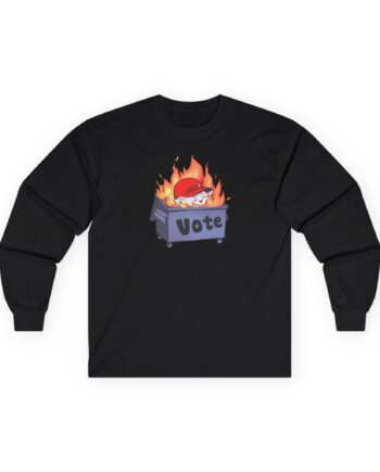 Mister Metokur Dumpster Fire Vote Unisex Ultra Cotton Long Sleeve Tee