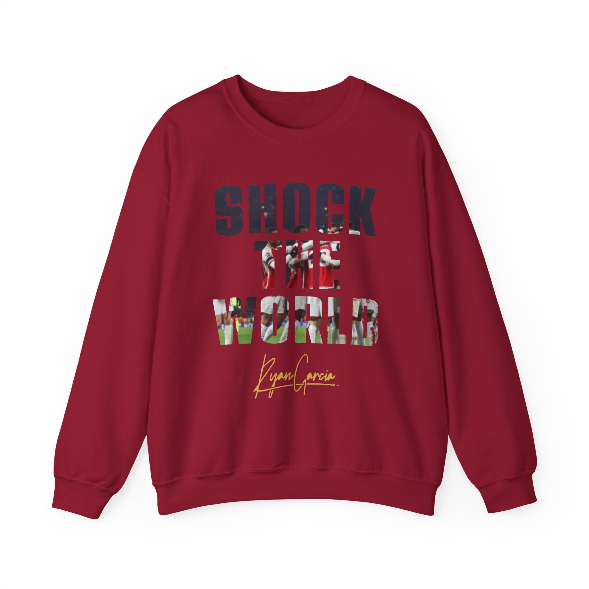 Ryan Garcia shock the world Unisex Heavy Blendâ„¢ Crewneck Sweatshirt