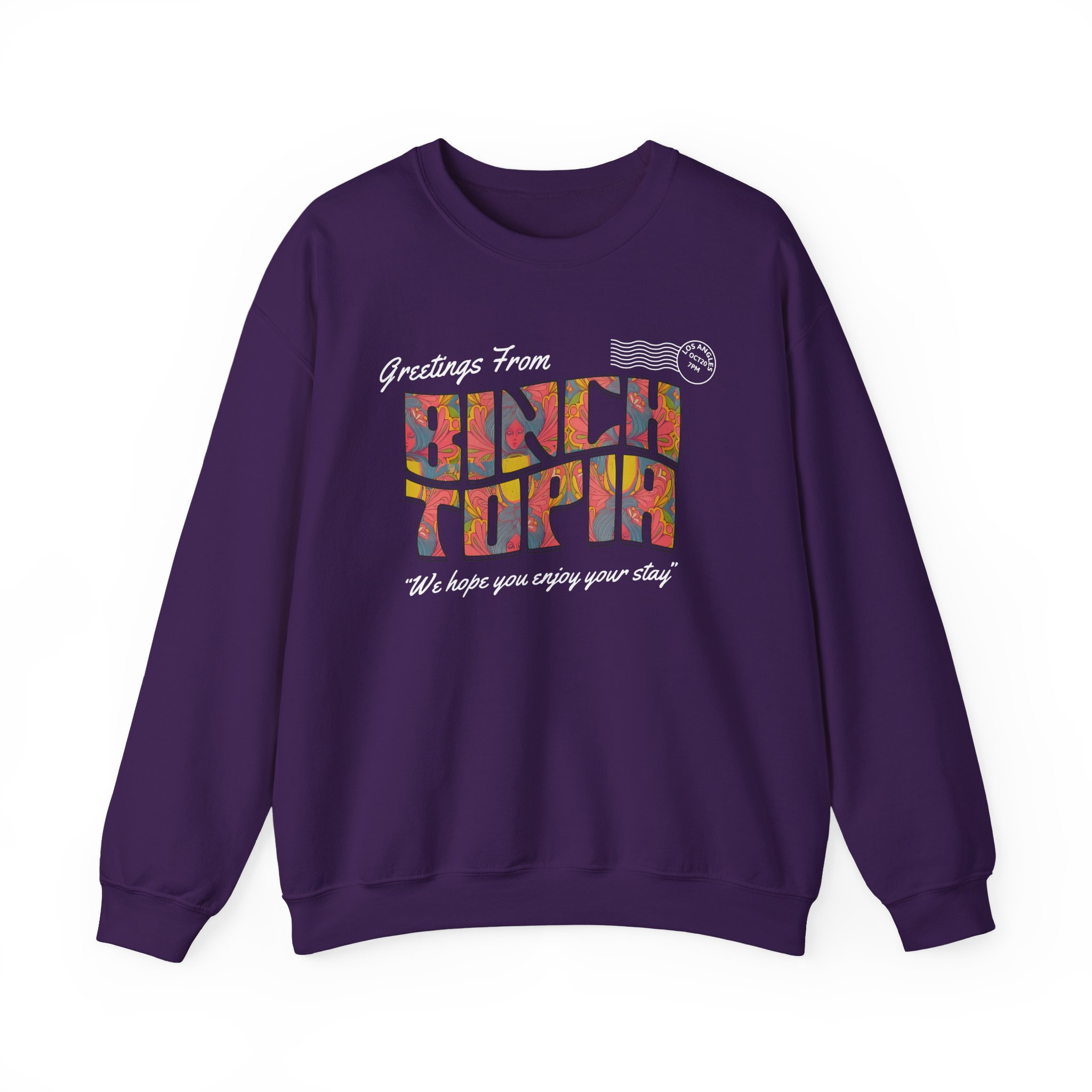 Binchtopia Postcard Unisex Heavy Blendâ„¢ Crewneck Sweatshirt