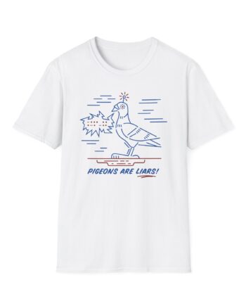 Birds Arent Real Pigeons Are Liars Unisex Softstyle T-Shirt