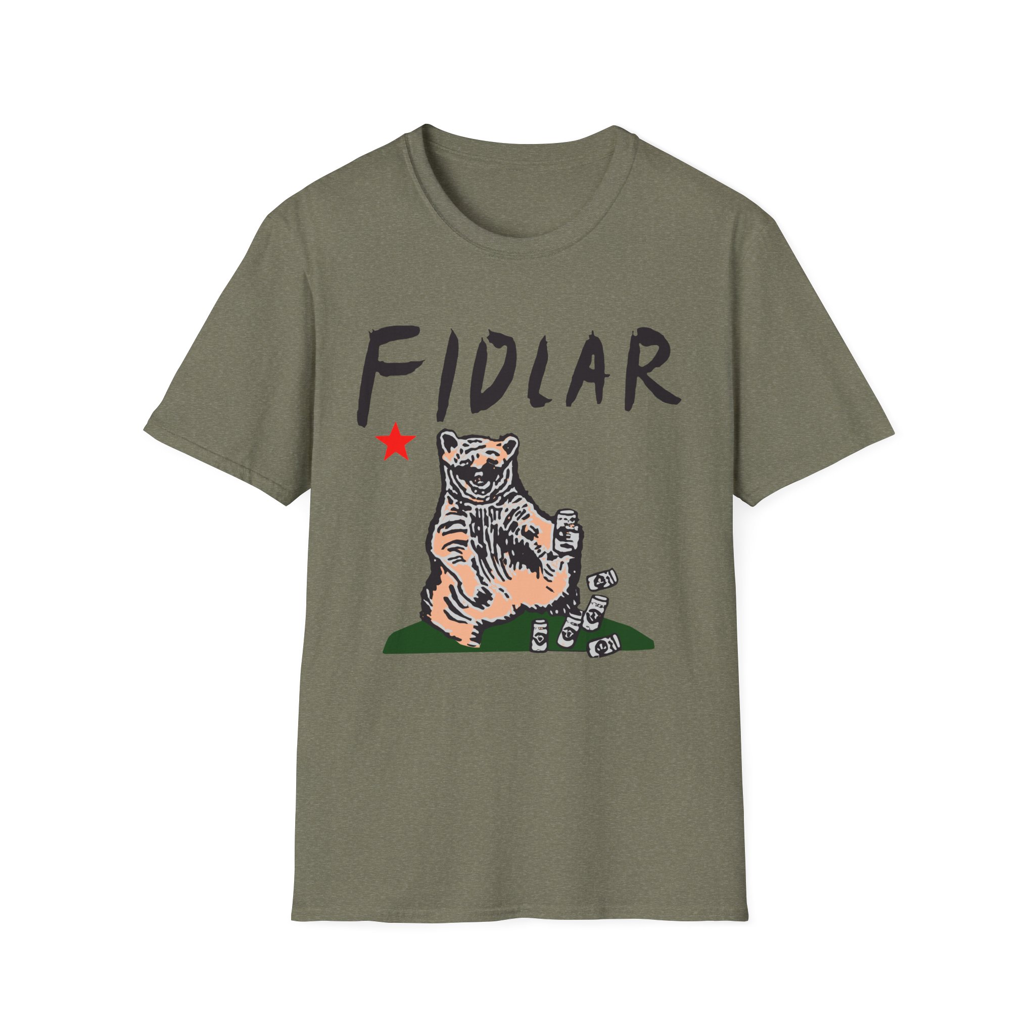 California Bear Drink Cheap Beer Fidlar Unisex Softstyle T-Shirt