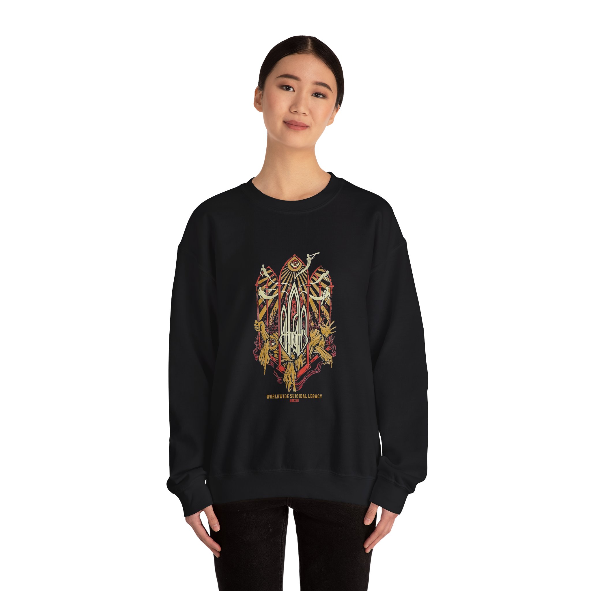 At the Gates Suicidal Legacy Unisex Heavy Blend Crewneck Sweatshirt