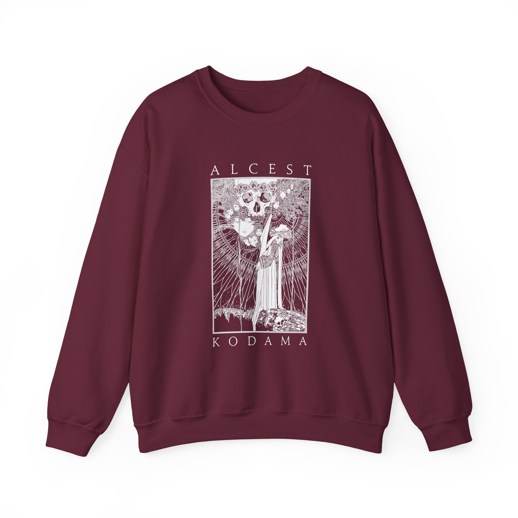 Alcest Kodama Faces Unisex Heavy Blendâ„¢ Crewneck Sweatshirt
