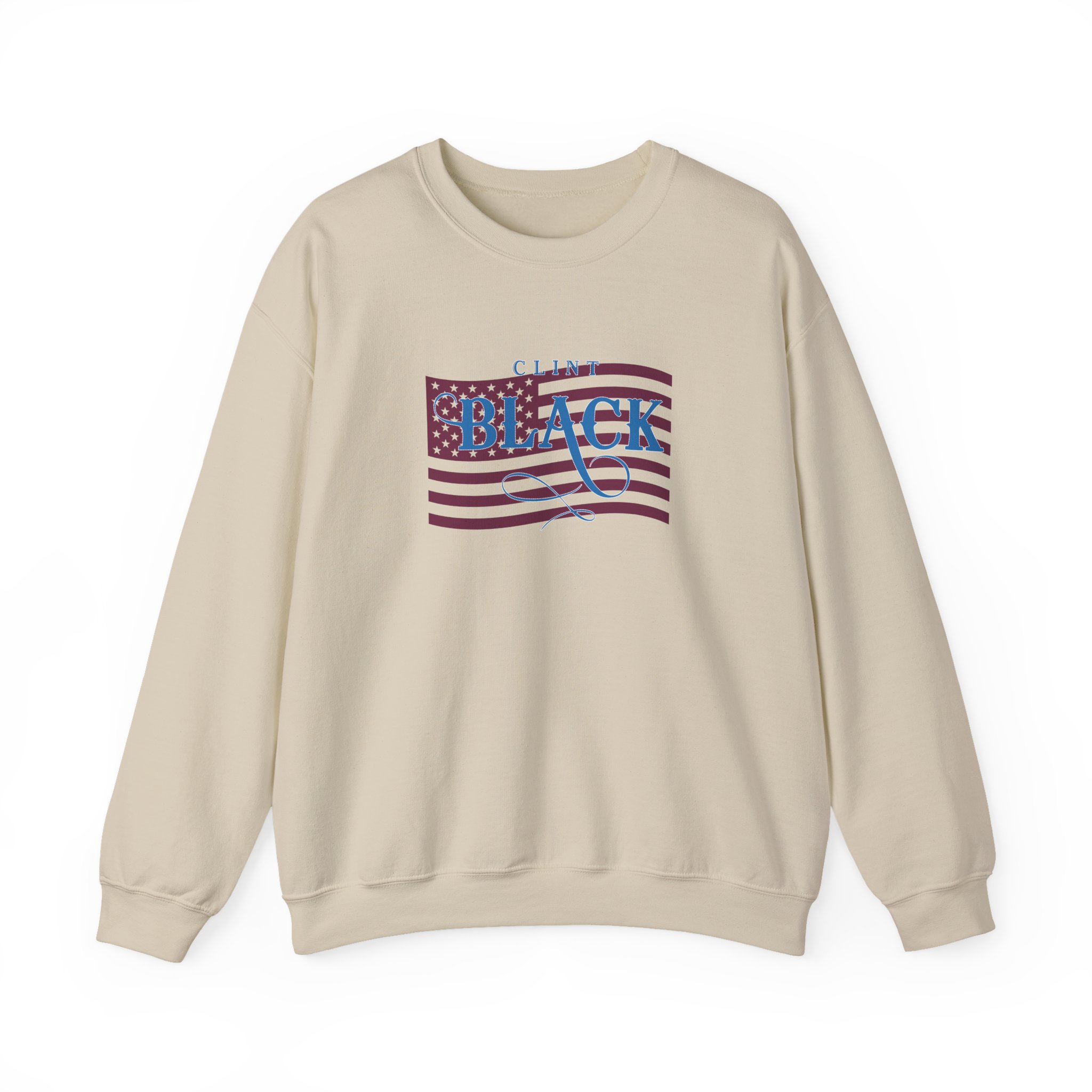 Clint Black Ladies Patriotic Bling Unisex Heavy Blendâ„¢ Crewneck Sweatshirt
