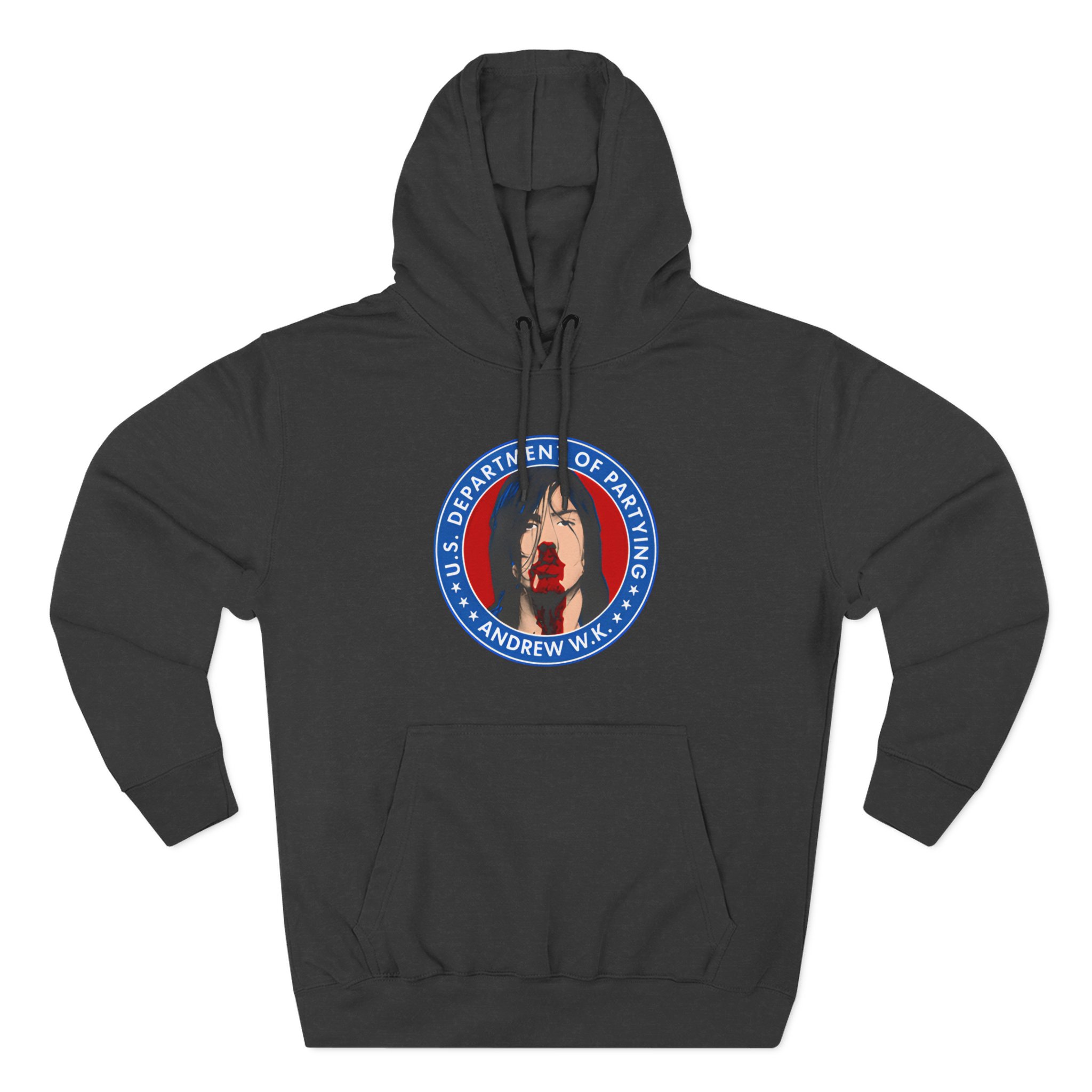 Andrew Wk Us Dept of Partying Three-Panel Fleece Hoodie