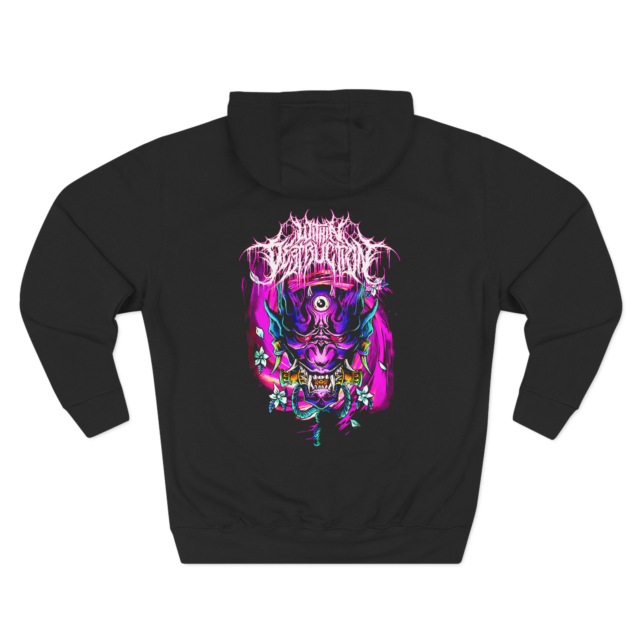 Within Destruction Demon Mask Three-Panel Fleece Hoodie