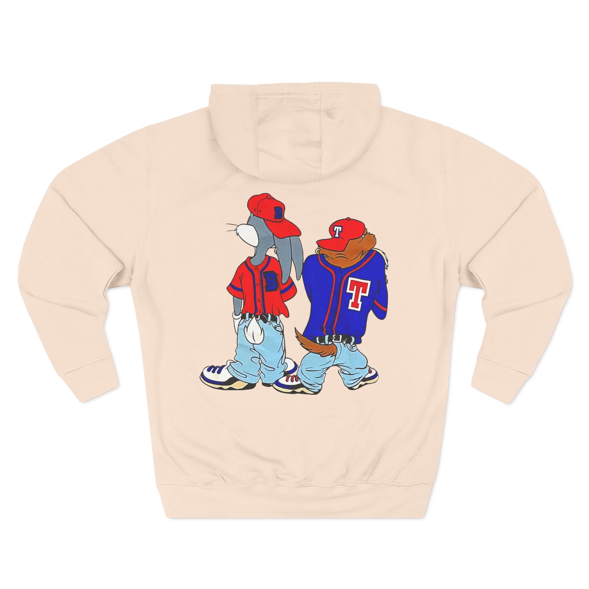 Vintage 90s Looney Tunes Bugs Taz Kris’s Kross Three-Panel Fleece Hoodie