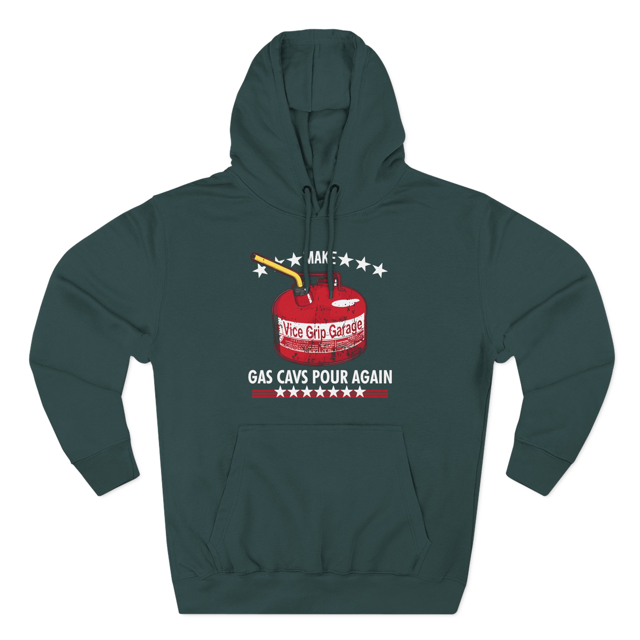 Vicegripgarage Gas Can Three-Panel Fleece Hoodie