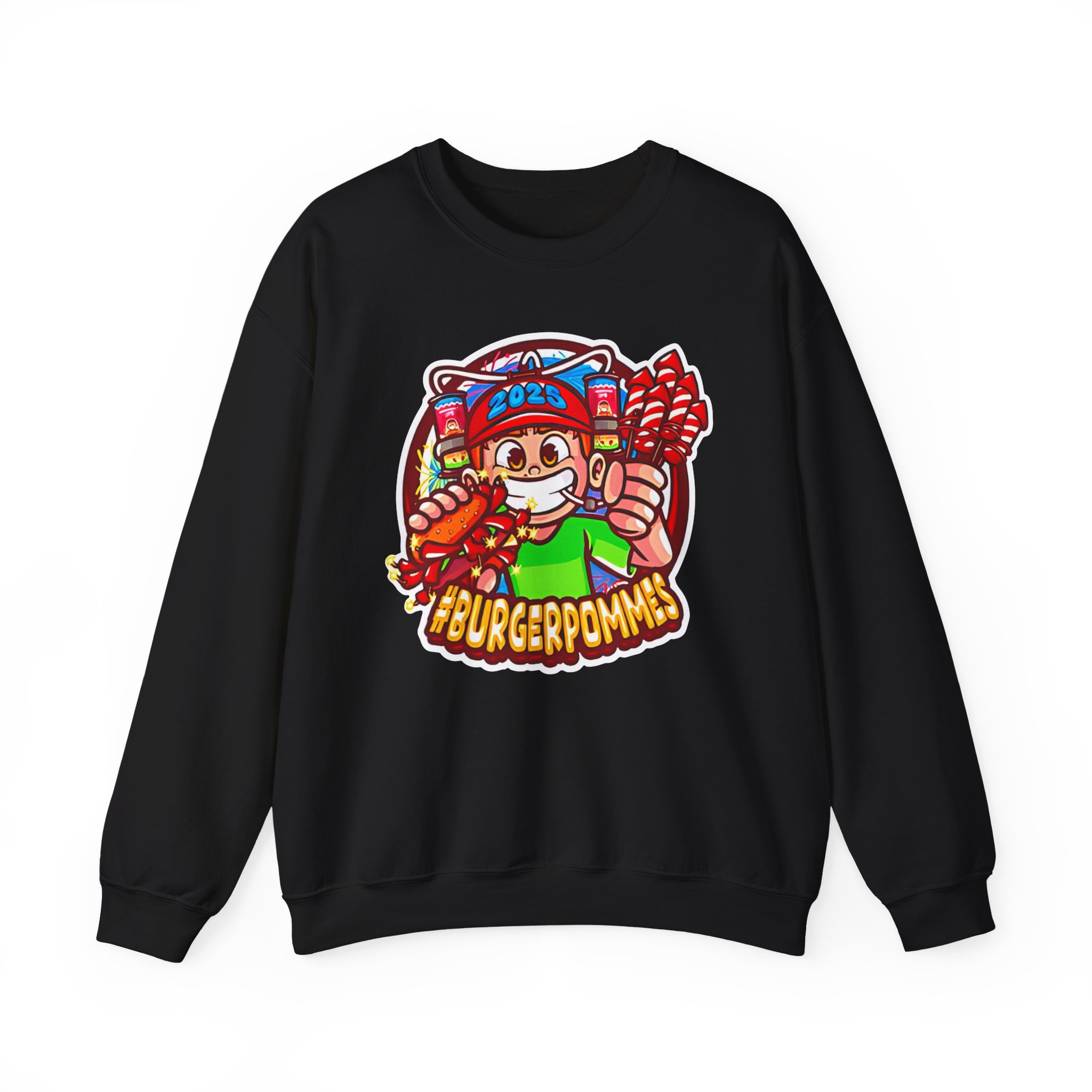 Burger Pommes Unisex Heavy Blendâ„¢ Crewneck Sweatshirt