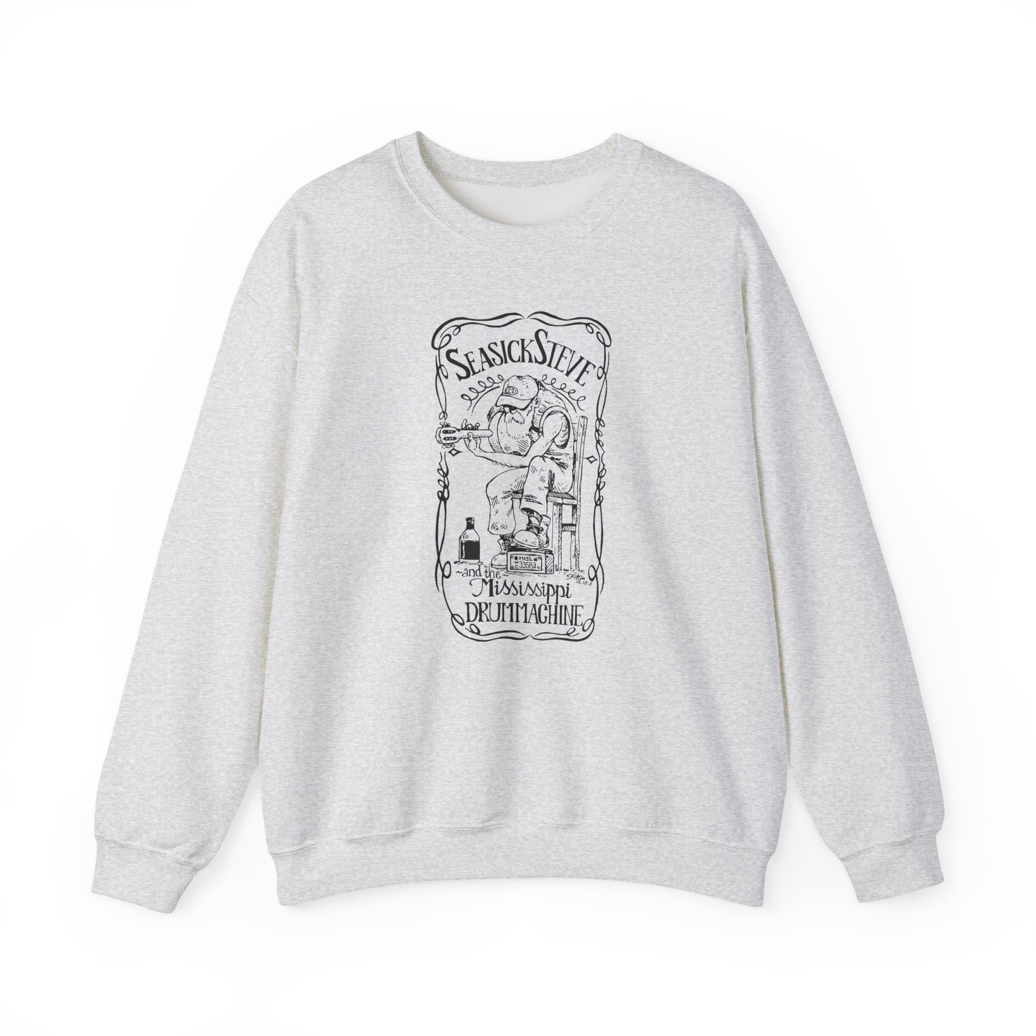 Seasick Steve Mississippi Drum Machine Unisex Heavy Blendâ„¢ Crewneck Sweatshirt