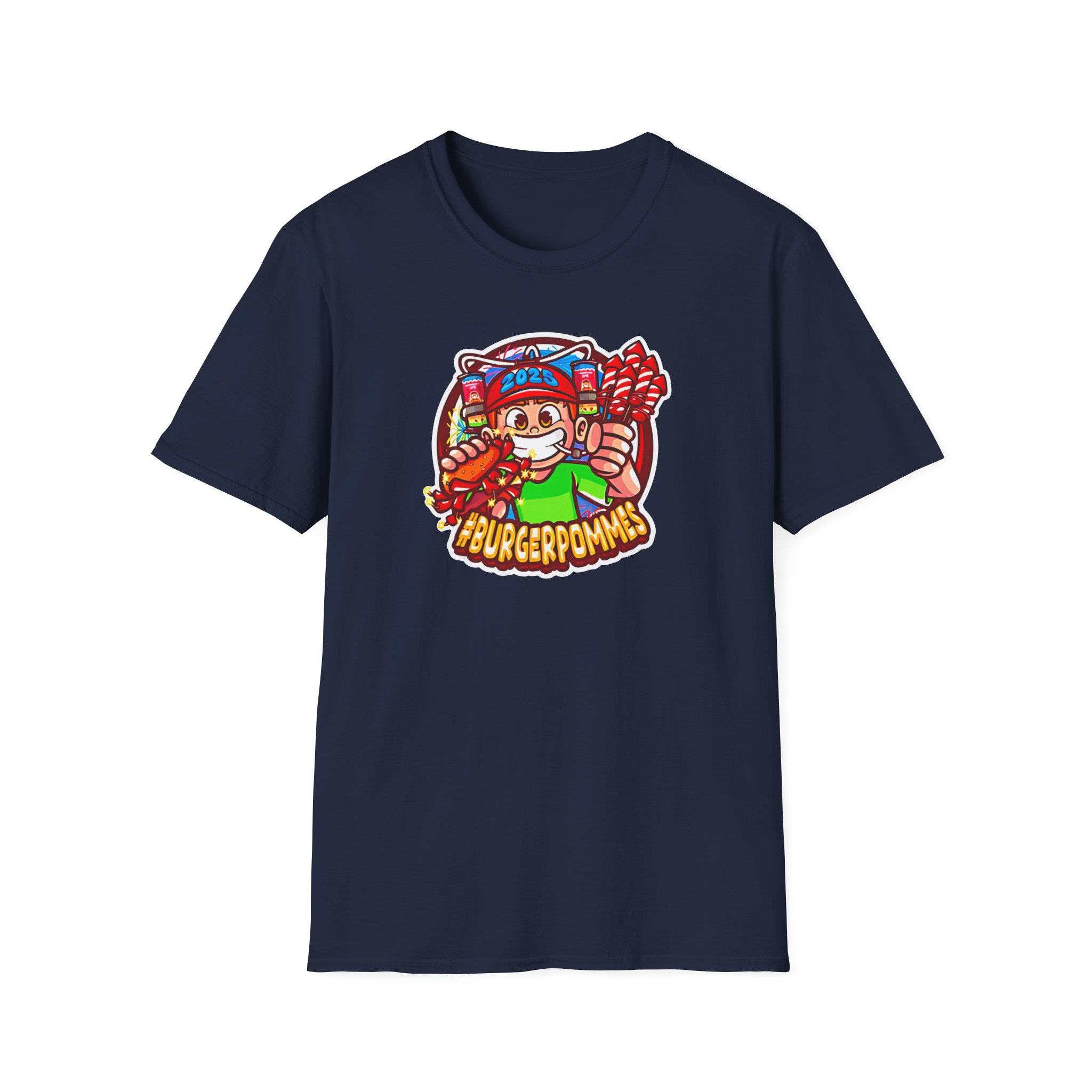 Burger Pommes Unisex Softstyle T-Shirt