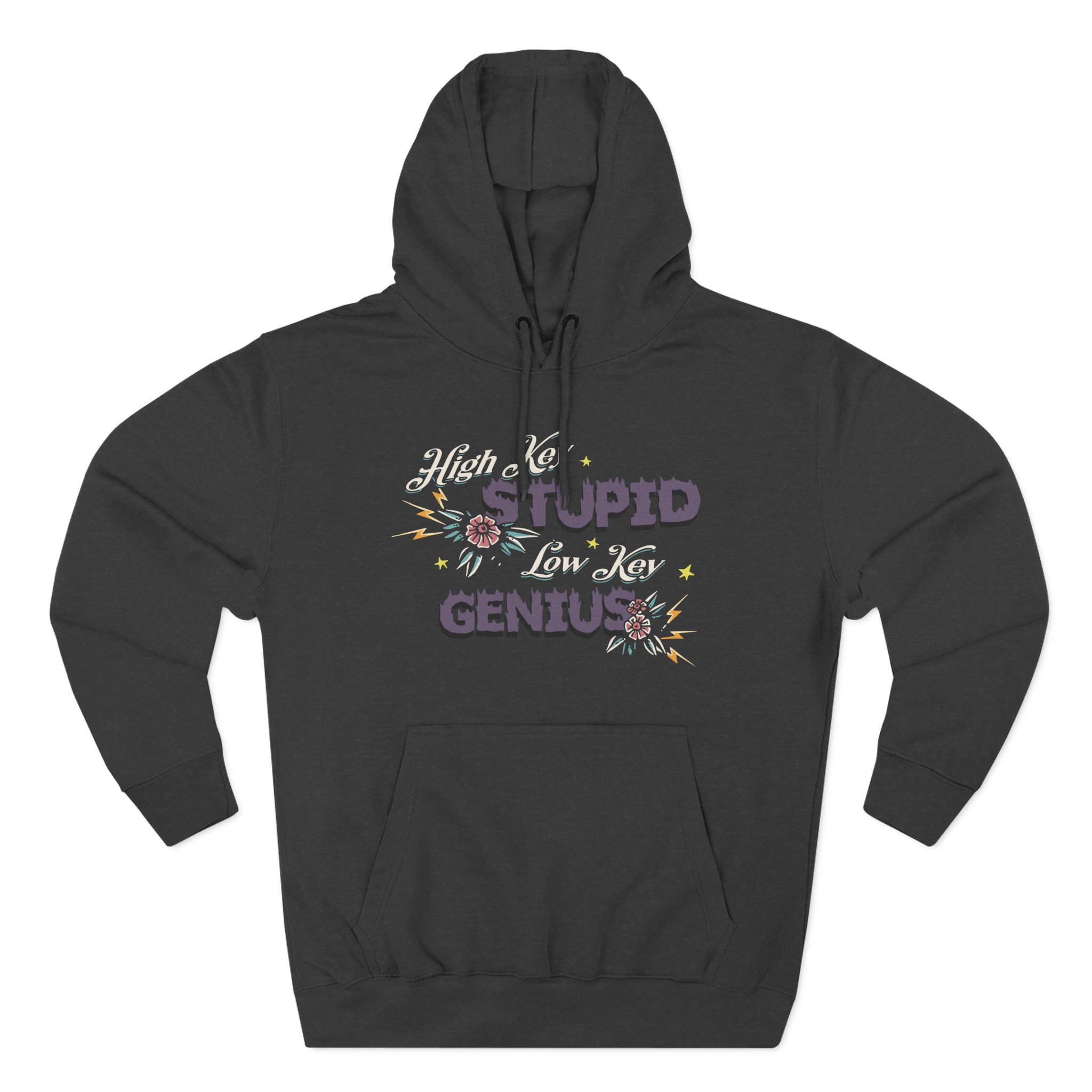 Kallmekris High Key Stupid Genius Three-Panel Fleece Hoodie