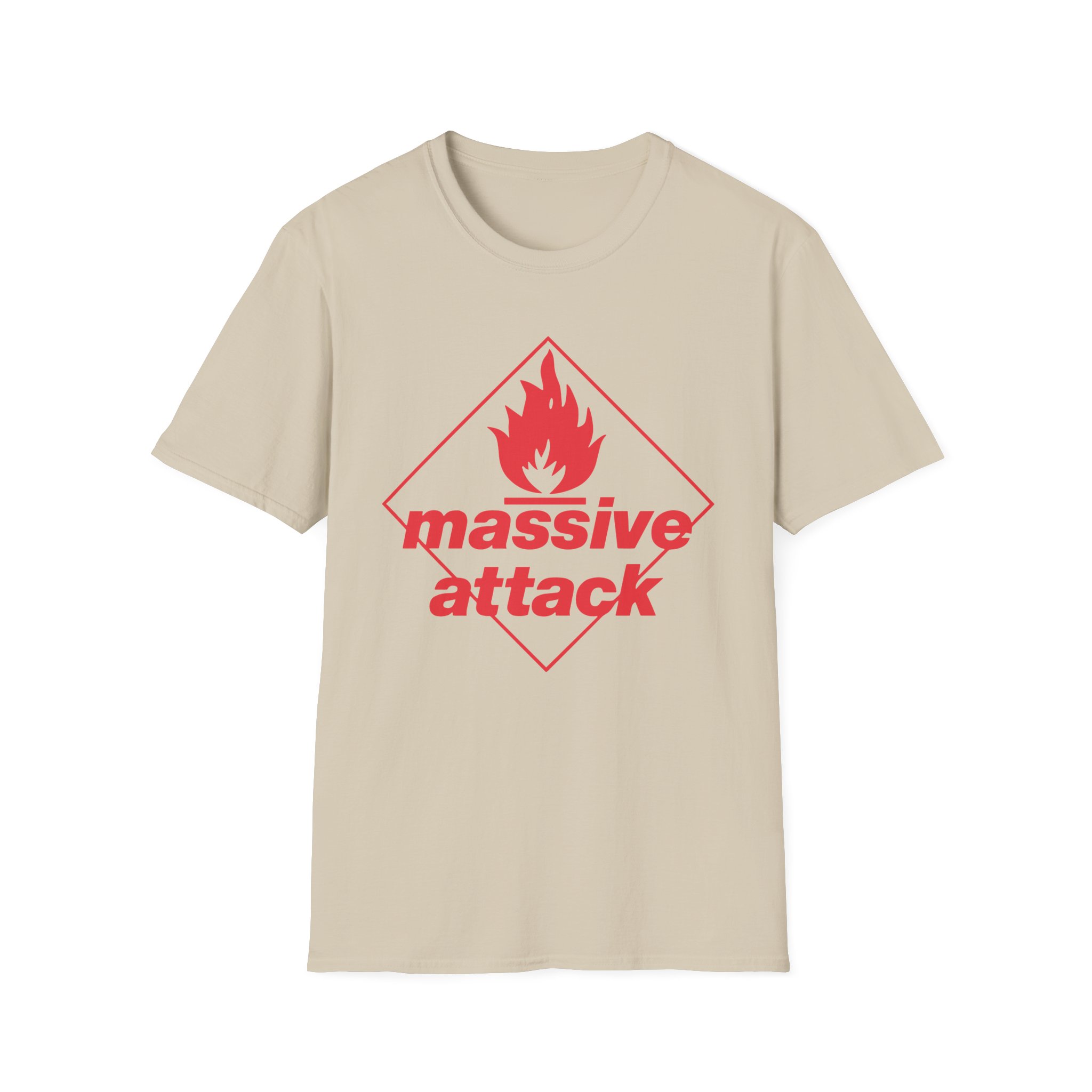 Massive Attack Blue Lines Red Logo Unisex Softstyle T-Shirt