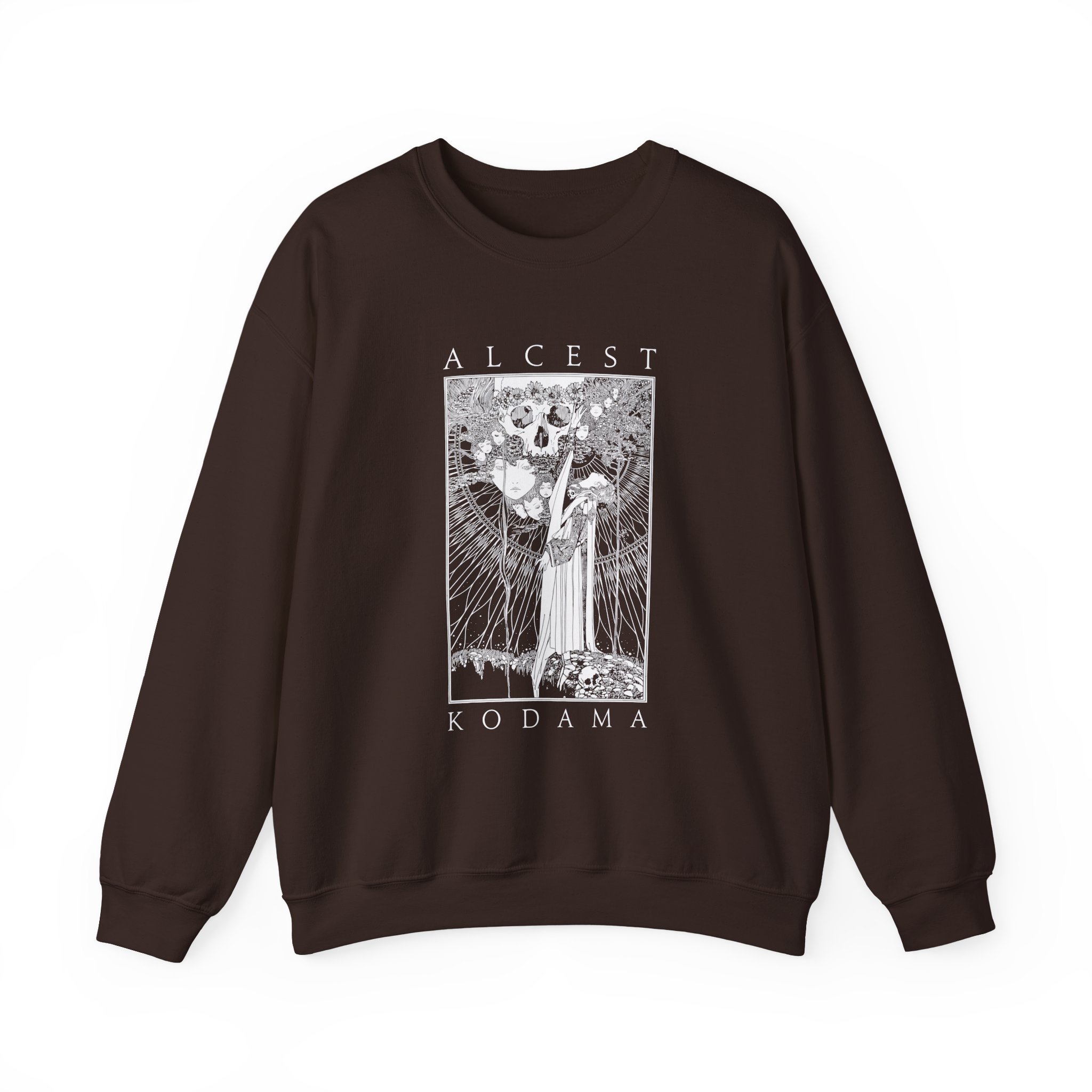 Alcest Kodama Faces Unisex Heavy Blendâ„¢ Crewneck Sweatshirt