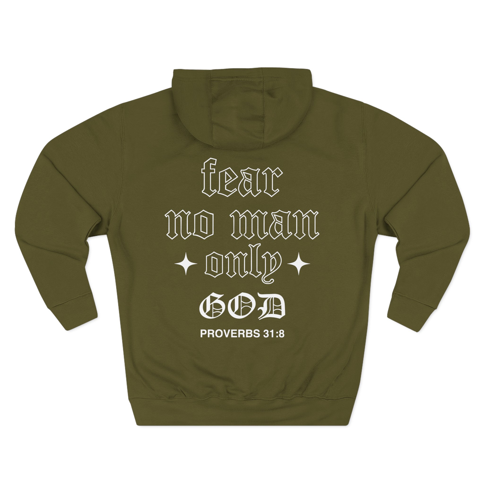 Ryan Garcia Fear No Man Only God Three-Panel Fleece Hoodie