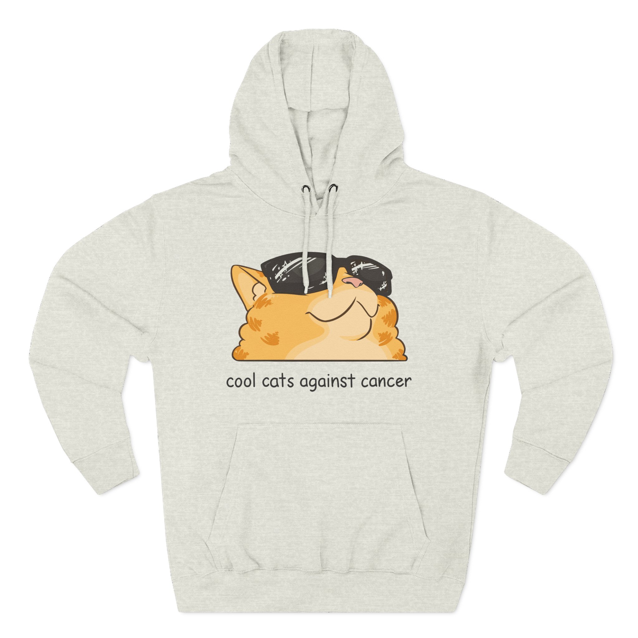 Lilsimsie cool cats against cancer Three-Panel Fleece Hoodie