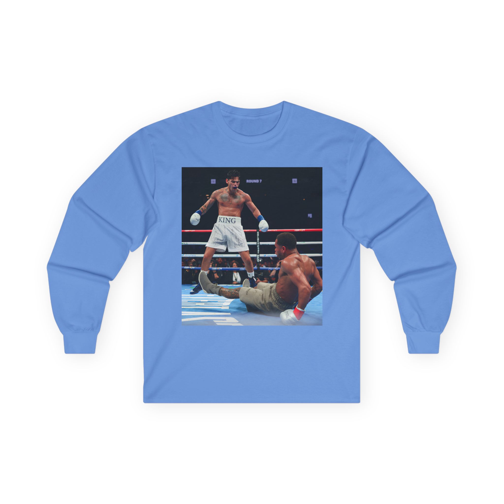 Ryan Garcia Knocks Down Devin Haney Unisex Ultra Cotton Long Sleeve Tee