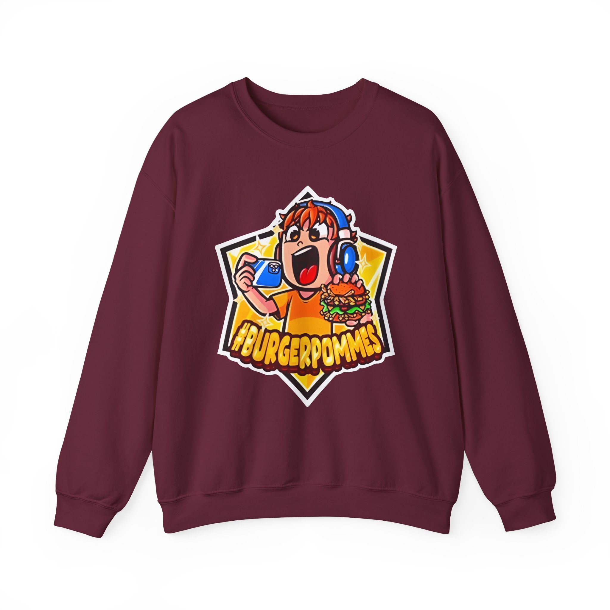 Burger Pommes Unisex Heavy Blendâ„¢ Crewneck Sweatshirt