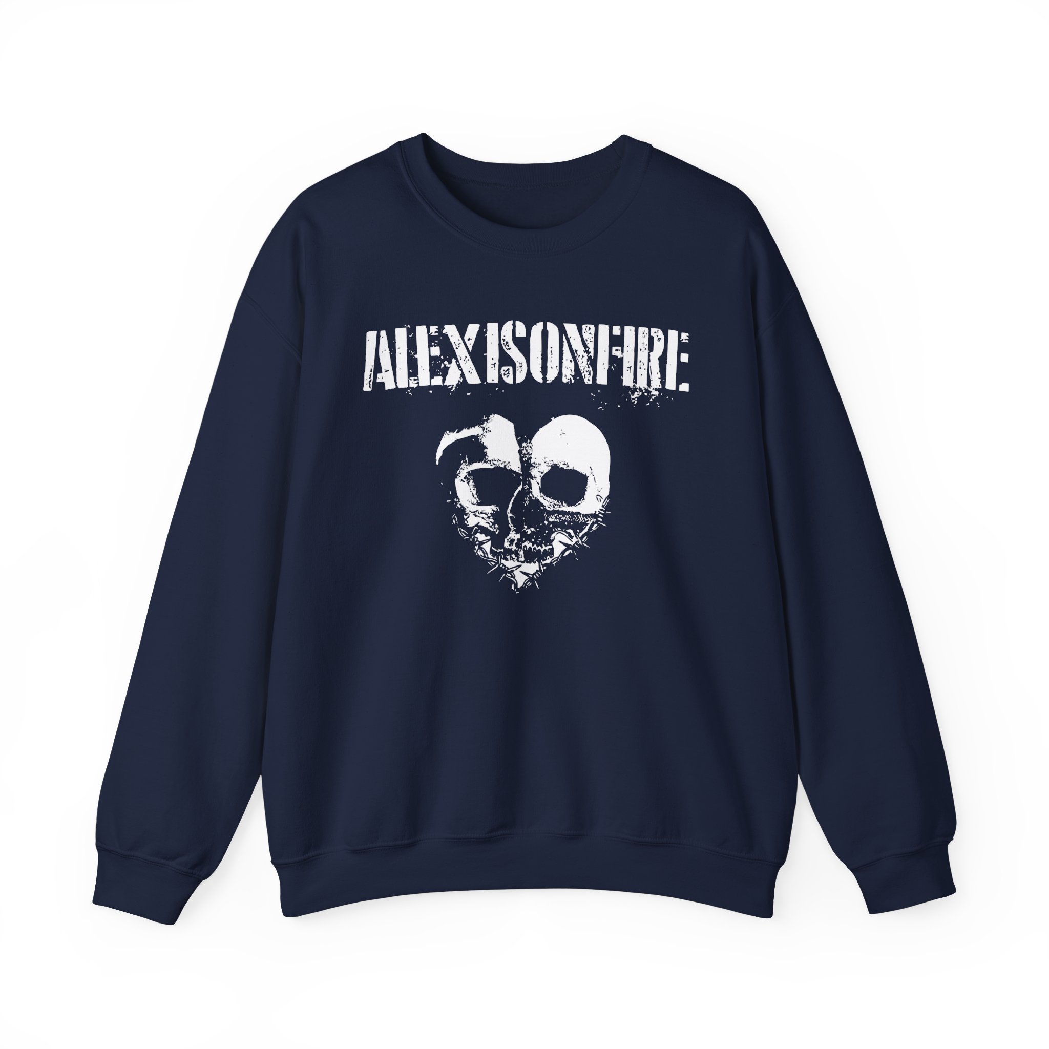 Alexisonfire Barbed Wire Heartskull Unisex Heavy Blendâ„¢ Crewneck Sweatshirt