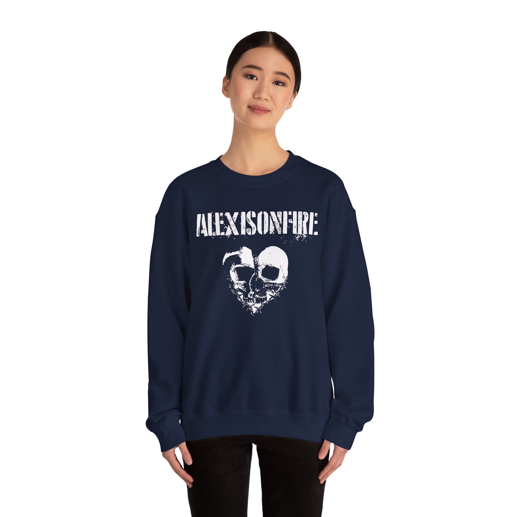 Alexisonfire Barbed Wire Heartskull Unisex Heavy Blendâ„¢ Crewneck Sweatshirt