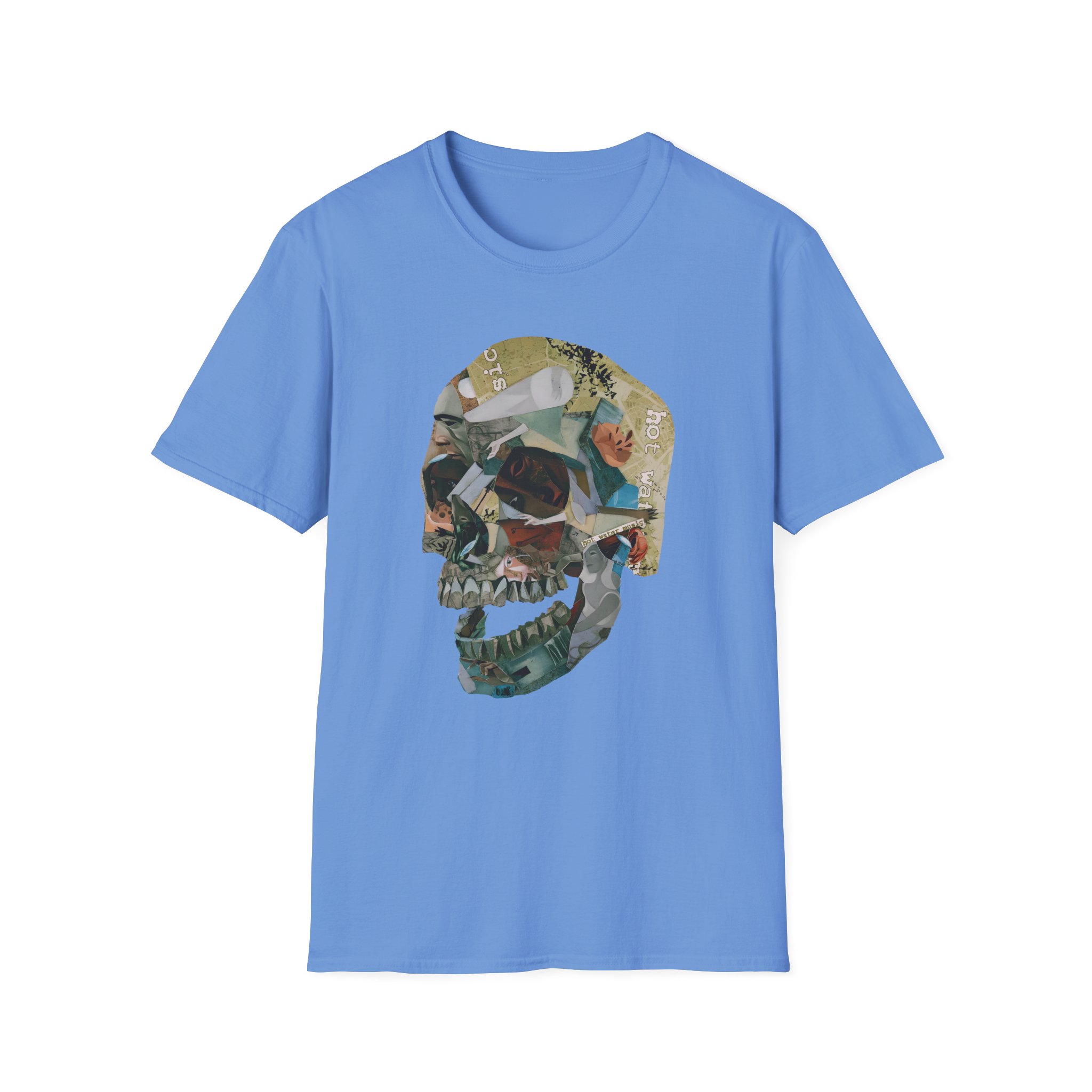 Hot Water Music Album Collage Skull Unisex Softstyle T-Shirt