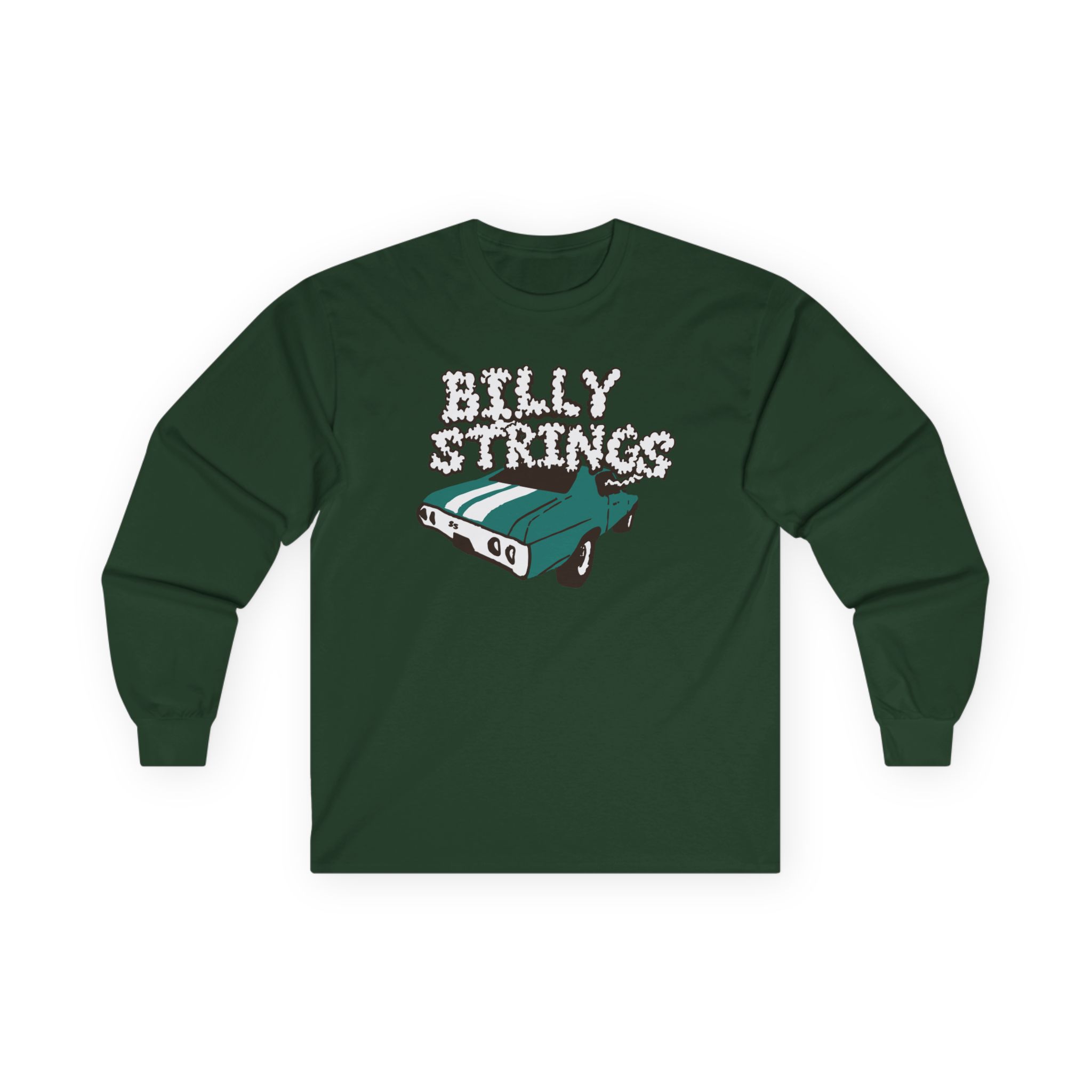 Billy Strings Imogene + Willie X Billy Strings Highway Prayers Green Car Unisex Ultra Cotton Long Sleeve Tee
