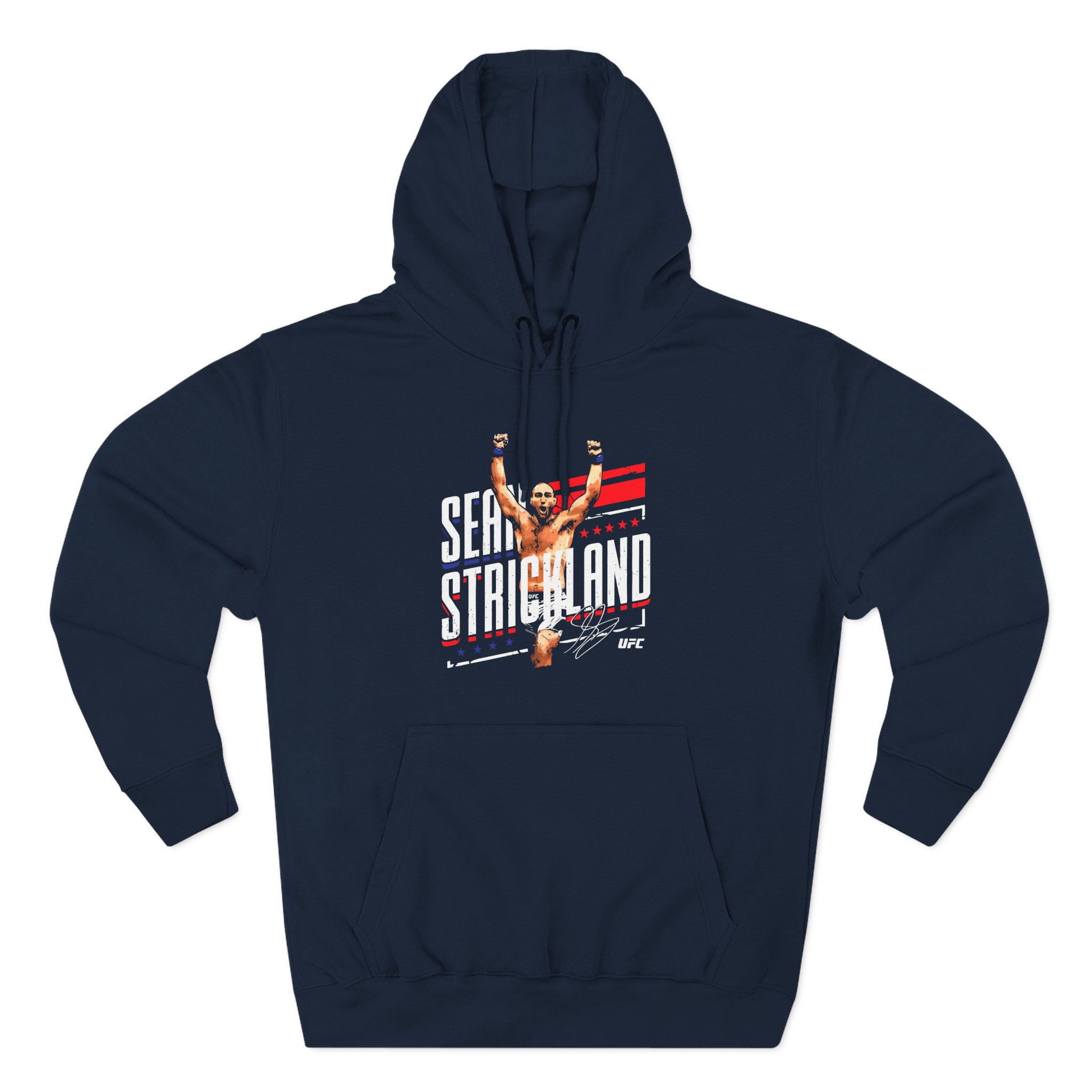 Sean Strickland Stars & Stripes Three-Panel Fleece Hoodie