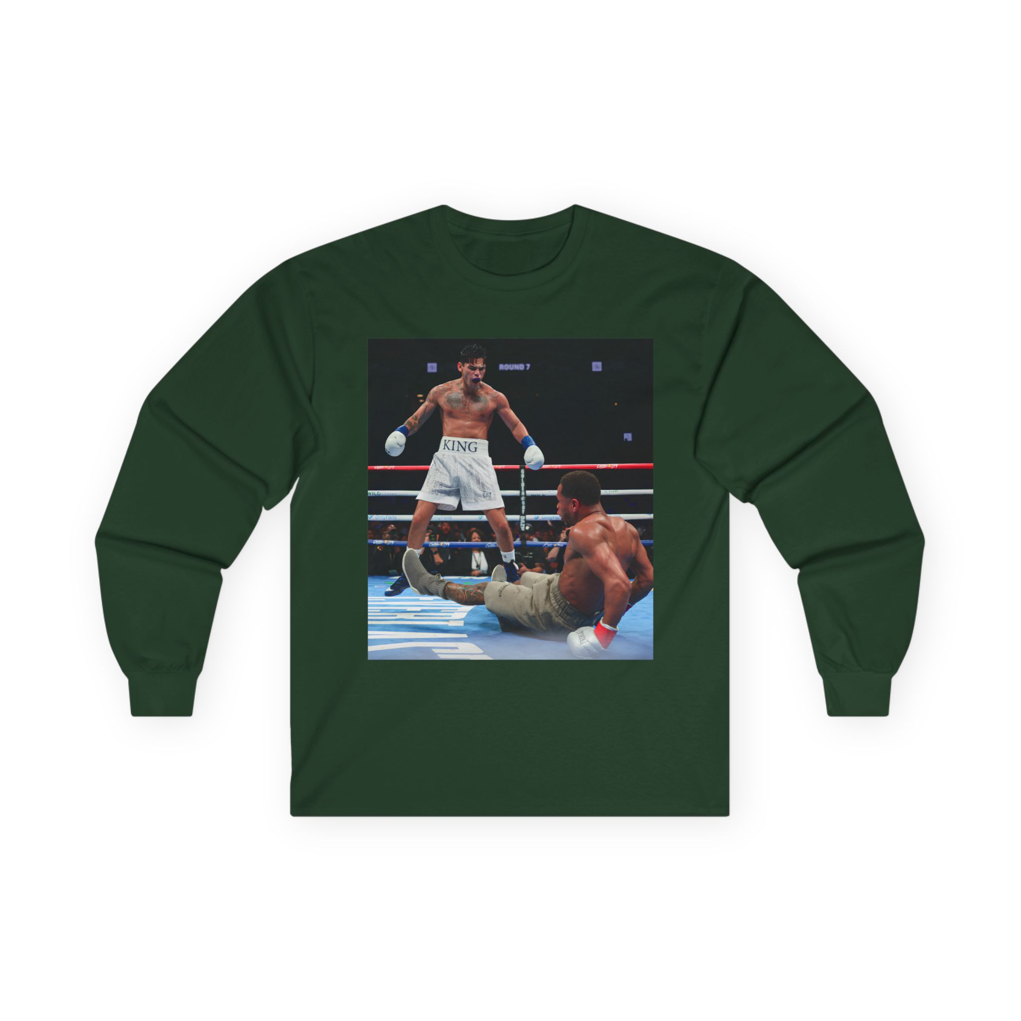 Ryan Garcia Knocks Down Devin Haney Unisex Ultra Cotton Long Sleeve Tee