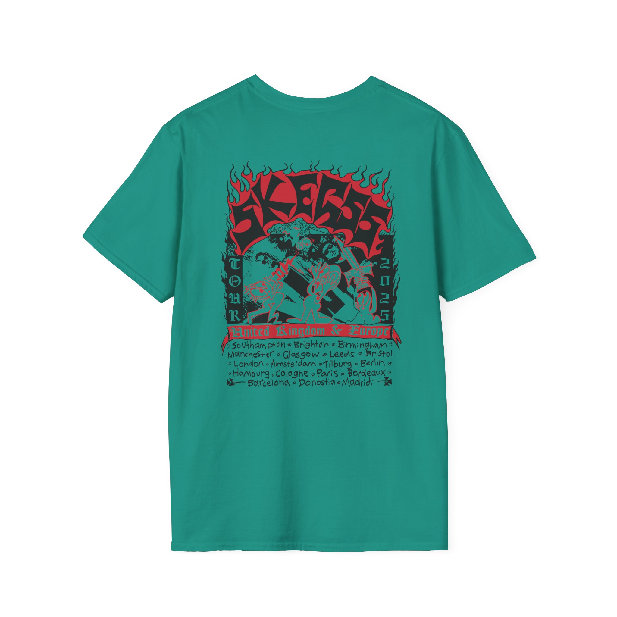 Skegss Uk Eu Tour 2025 Unisex Softstyle T-Shirt
