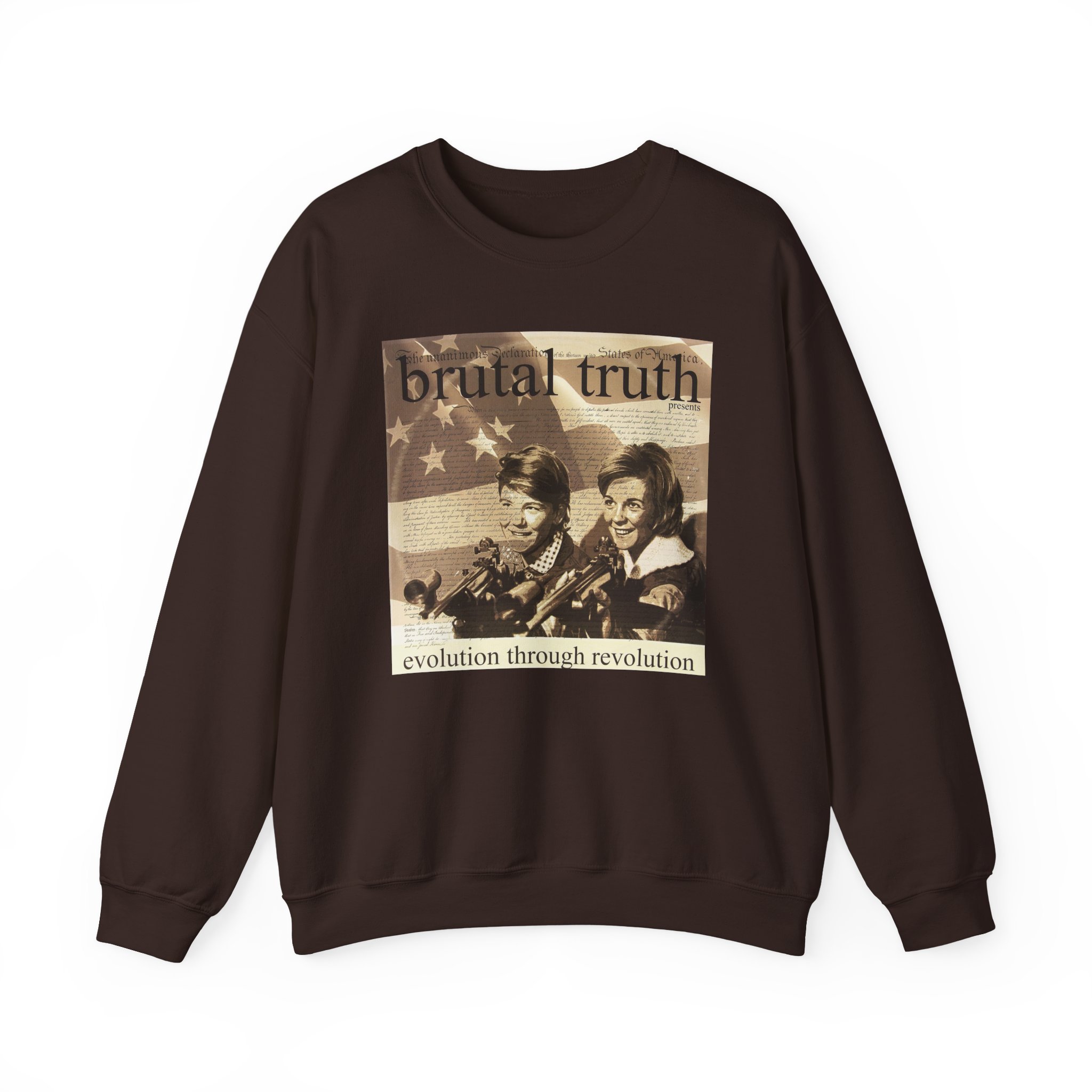 Brutal Truth Evolution Through Revolution Unisex Heavy Blend Crewneck Sweatshirt