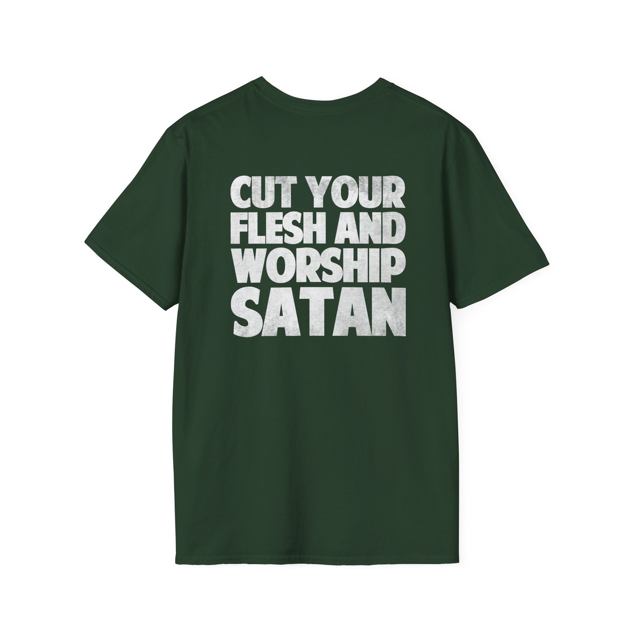 Antaeus Cut Your Flesh and Worship Satan Unisex Softstyle T-shirt