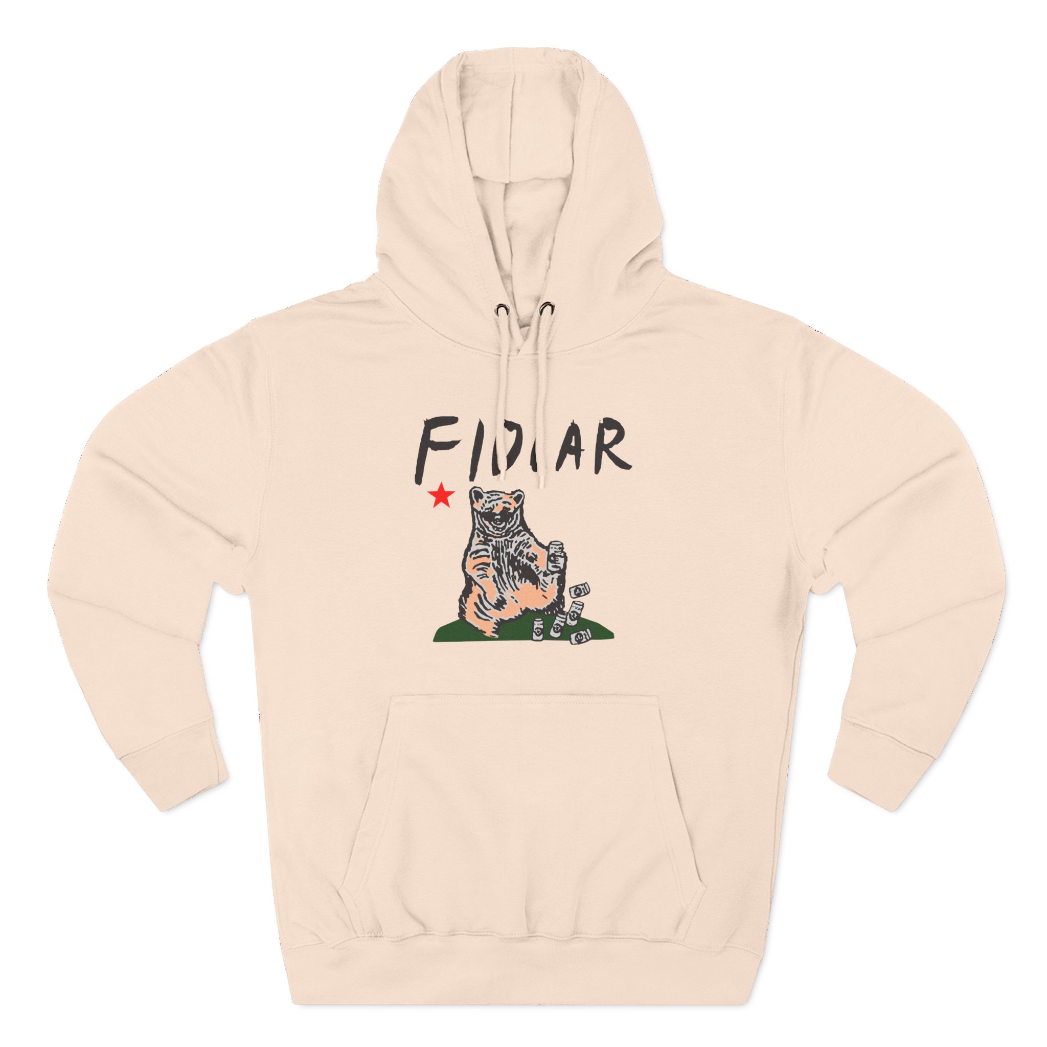 California Bear Drink Cheap Beer Fidlar Three-Panel Fleece Hoodie