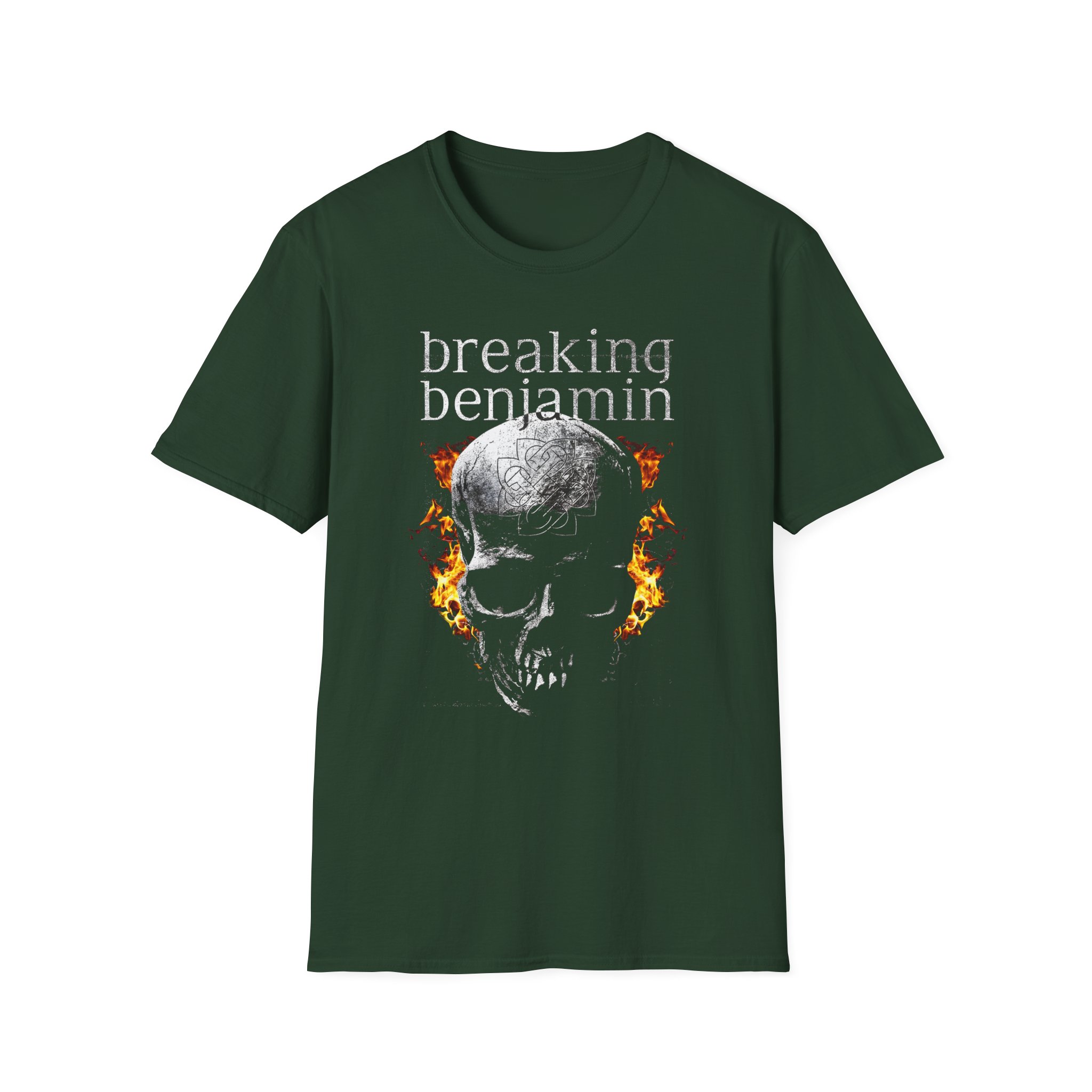 Breaking Benjamin Fire Skull Unisex Softstyle T-Shirt