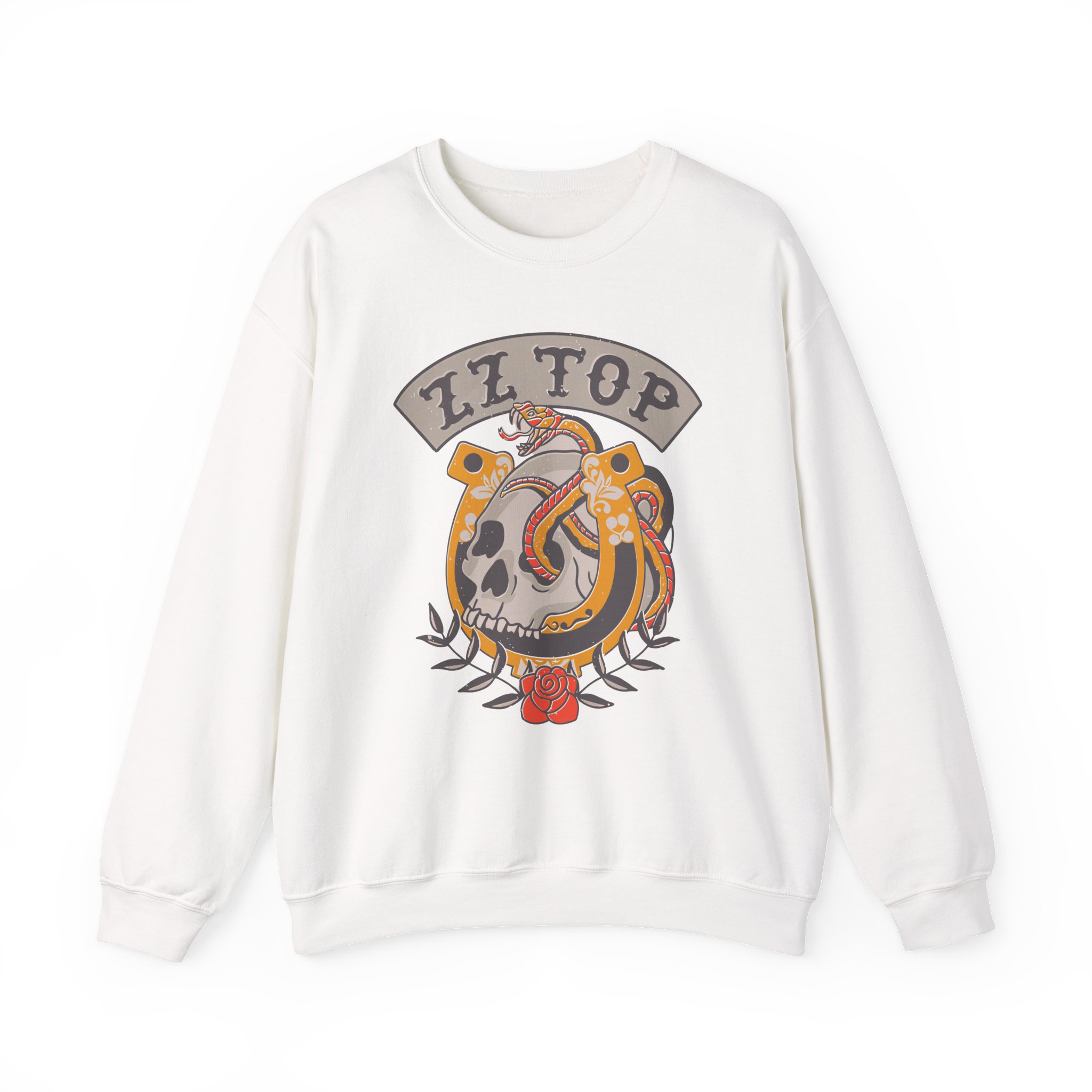 Zz Top Skull Unisex Heavy Blendâ„¢ Crewneck Sweatshirt