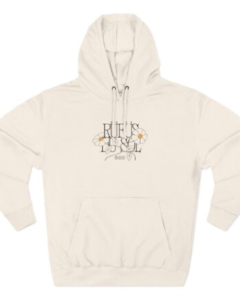 Rufus Du Sol Flower Ecru Three-Panel Fleece Hoodie