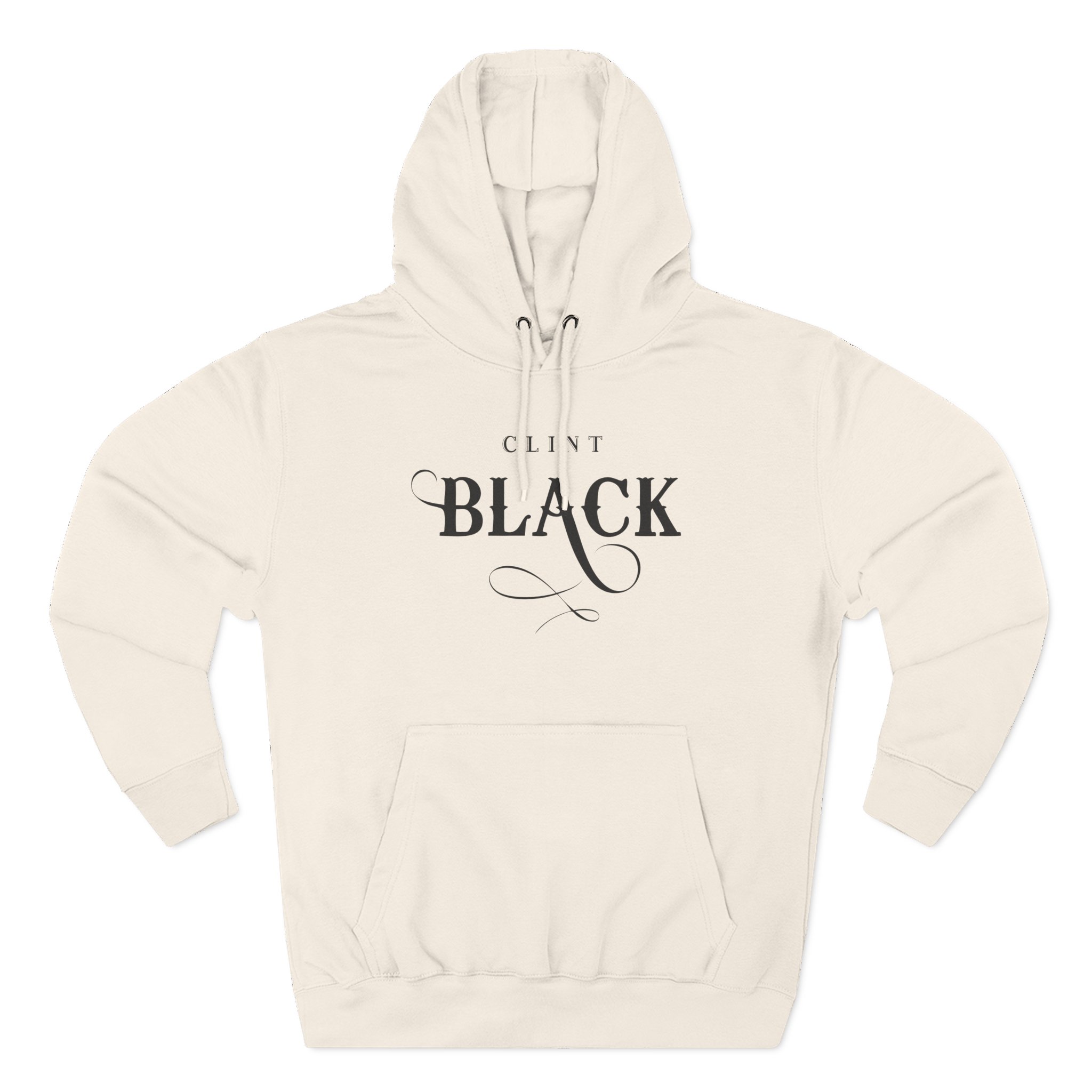 Clint Black Logo Espresso Three-Panel Fleece Hoodie
