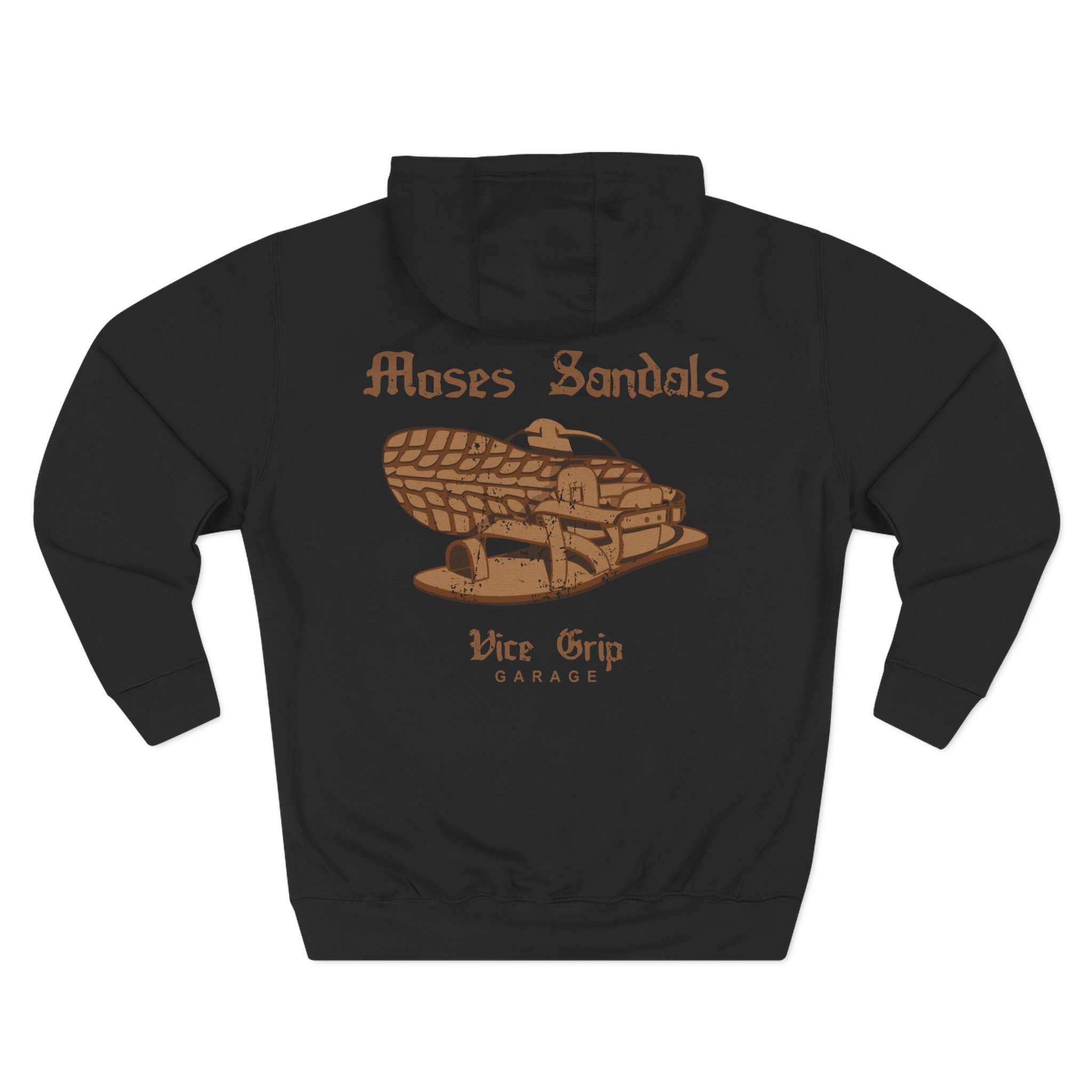 Vicegripgarage Moses Sandals Three-Panel Fleece Hoodie