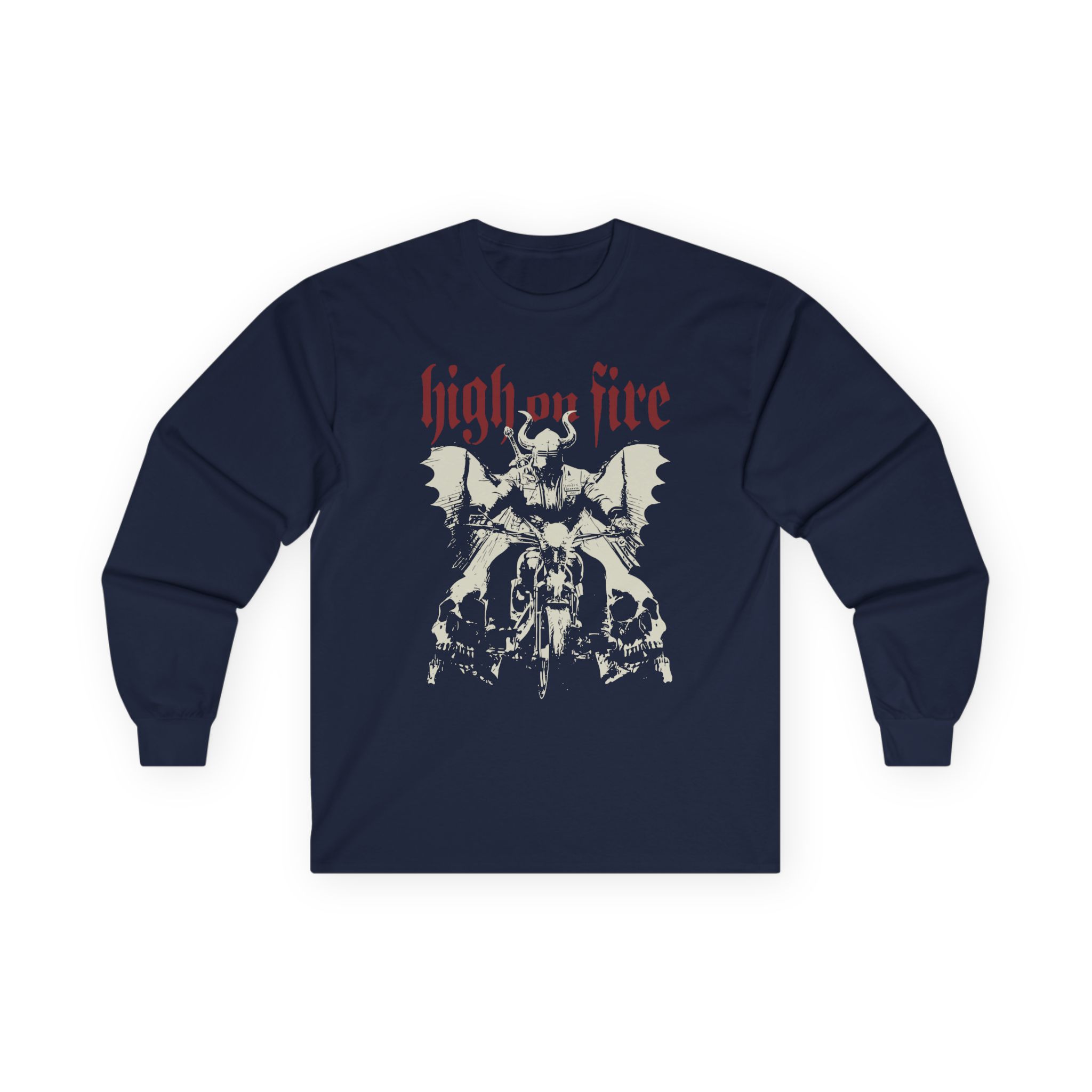 High on Fire Biker Unisex Ultra Cotton Long Sleeve Tee