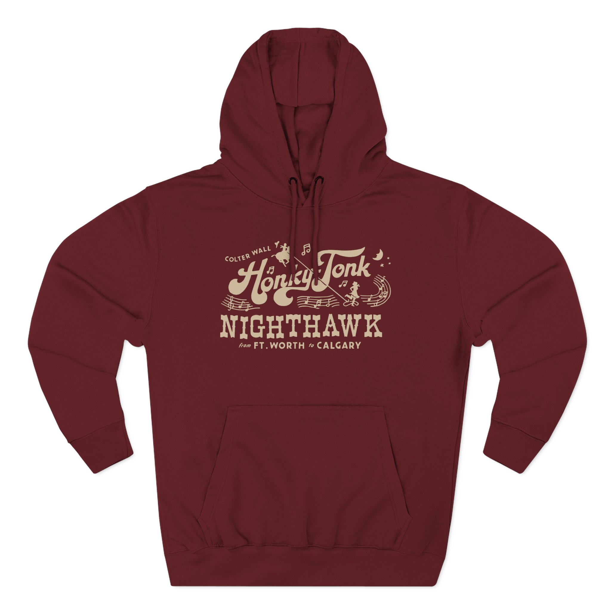 Colter Wall Honky-tonk Nighthawk Three-Panel Fleece Hoodie